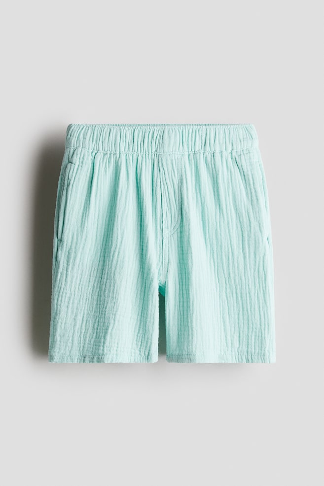 Muslin shorts - Light turquoise - 1