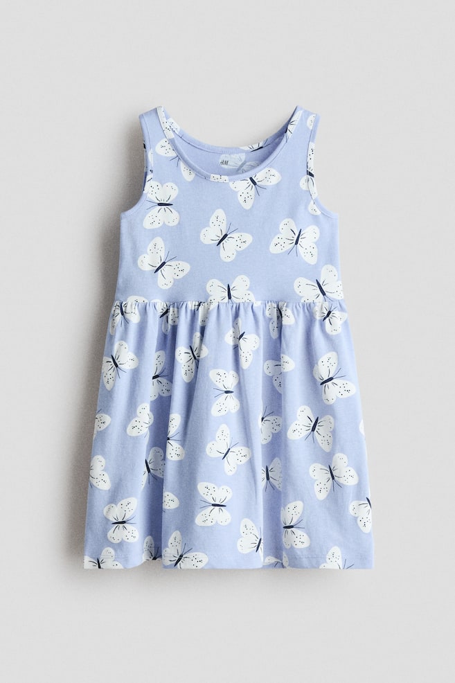 Patterned cotton dress - Light blue/Butterflies/White/Pink floral/Light pink/Bows/Light turquoise/Birds/Peach pink/Butterflies/Light peach/Strawberries/Yellow/Lemons/White/Hearts/Light yellow/Hello Sun/Cream/Patterned/Light blue/Striped/Light pink/Fruits/Cream/Floral/Light blue/Floral/Light green/Cherries/White/Butterflies/Beige/Leopard print/White/La Dolce Vita/Light pink/Unicorns/White/Watermelons/Light blue/Bows/Beige/Leopard print/White/Zebra print/Light turquoise/Ice creams/Light yellow/Lemons/Light green/Hearts - 1