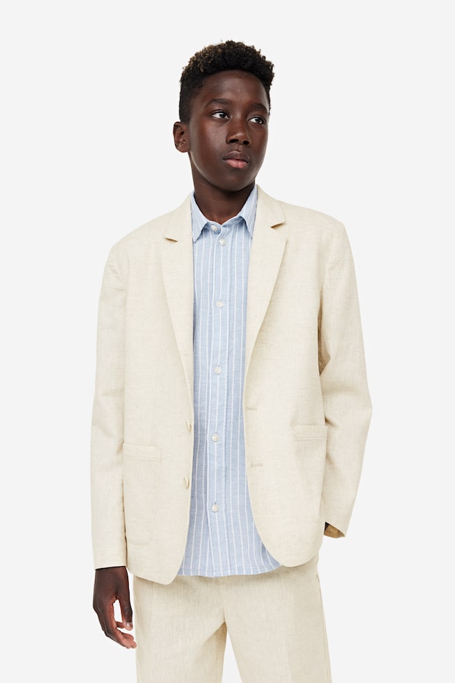 Linen-blend suit - Light beige - 4