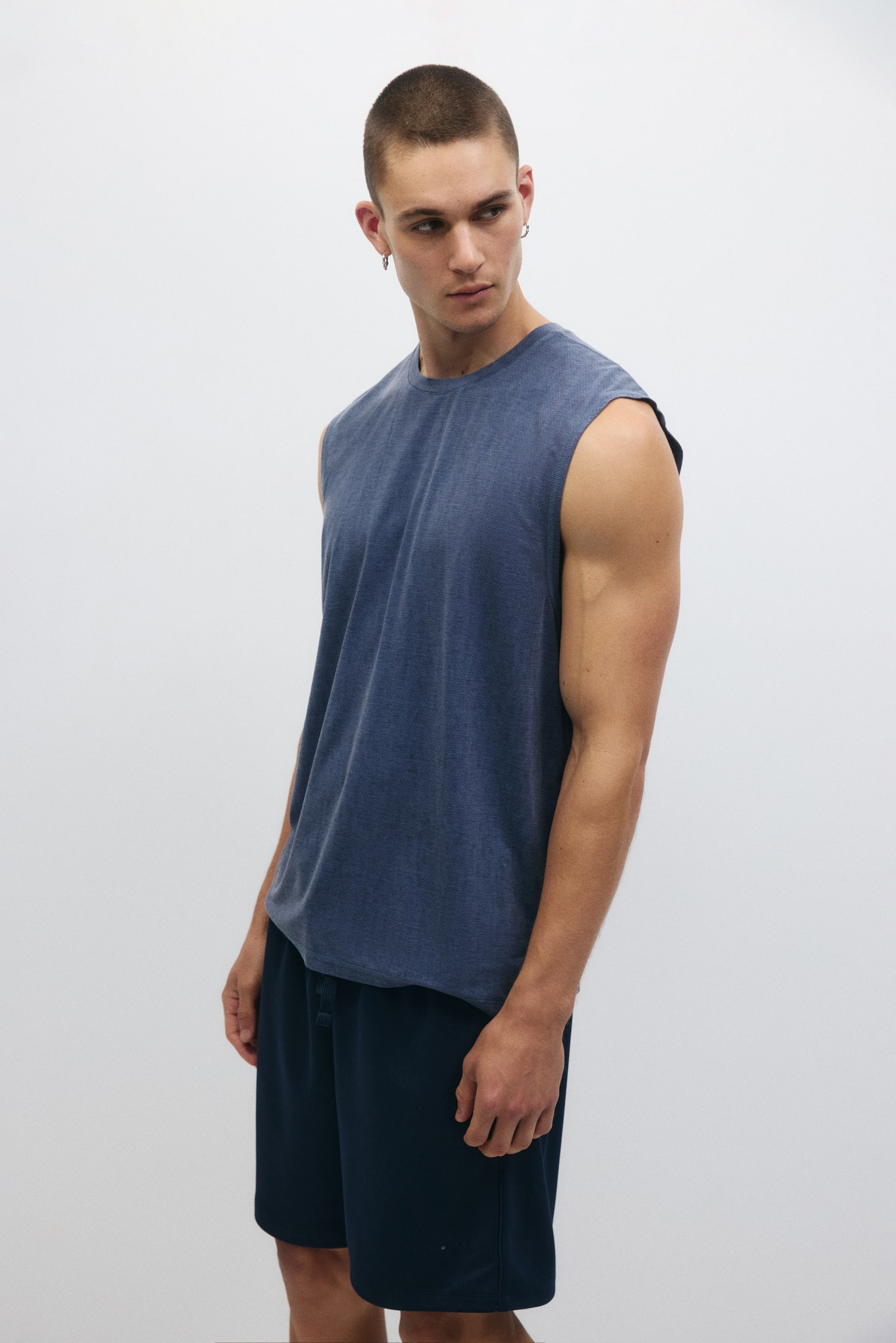 Camiseta de deporte con DryMove™ Regular Fit-Azul empolvado - 4
