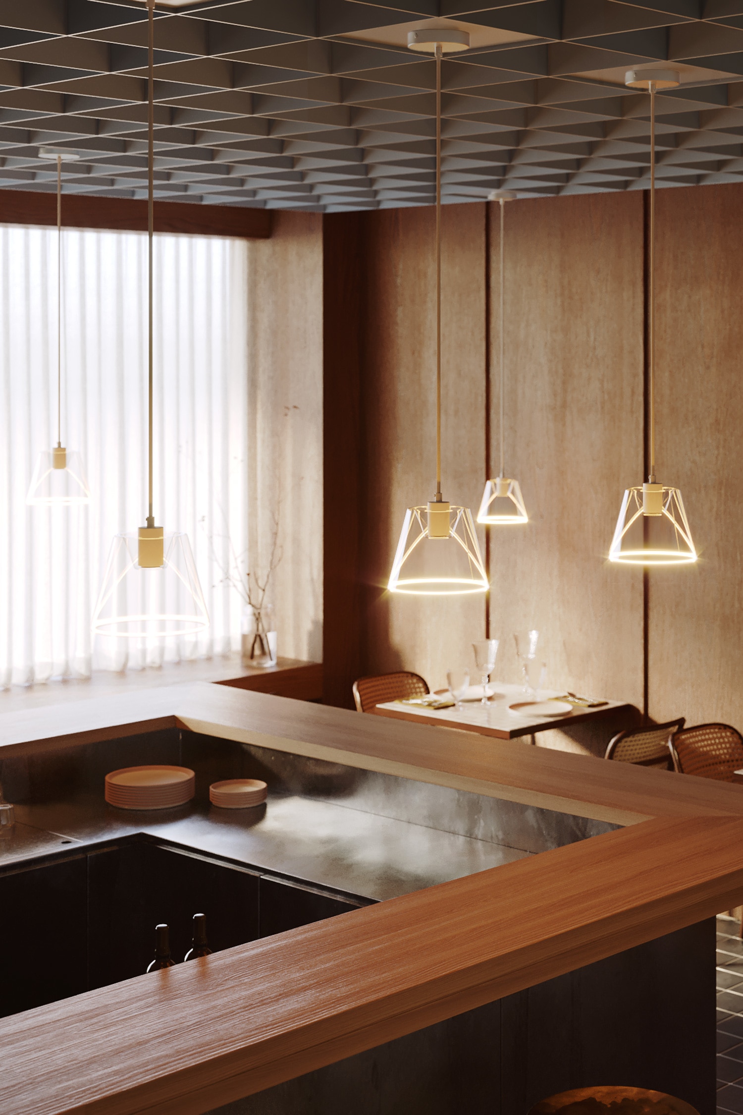 Svævende Ghost Lampe - Hvid/Titanium/Sort