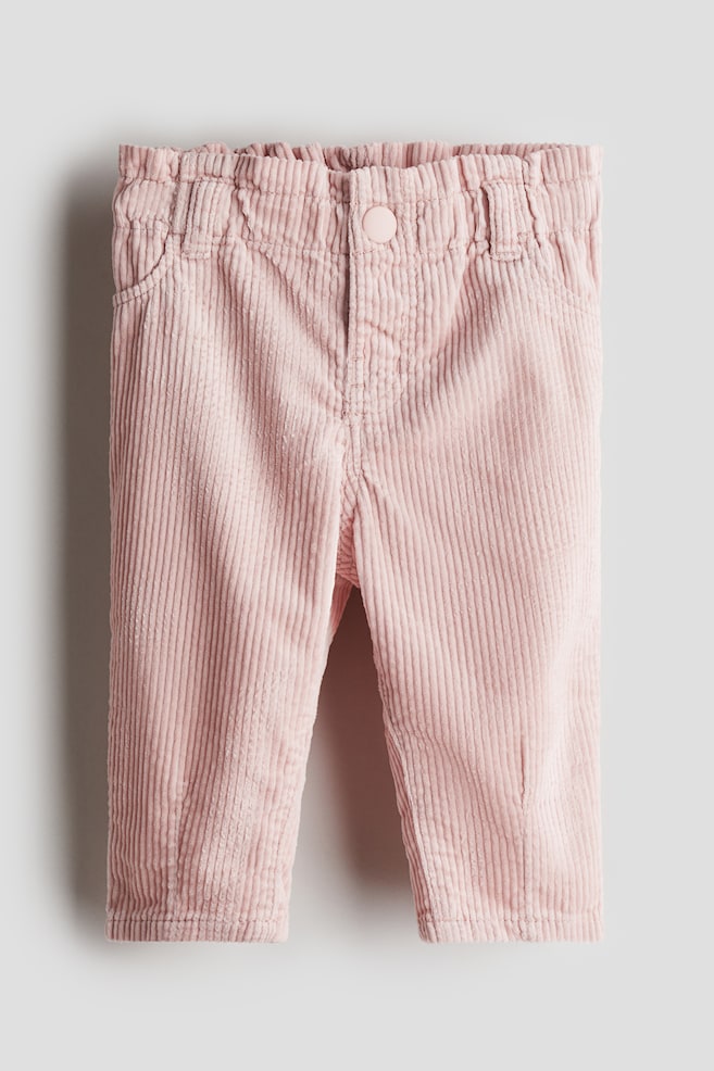Cotton corduroy trousers - Light pink - 1