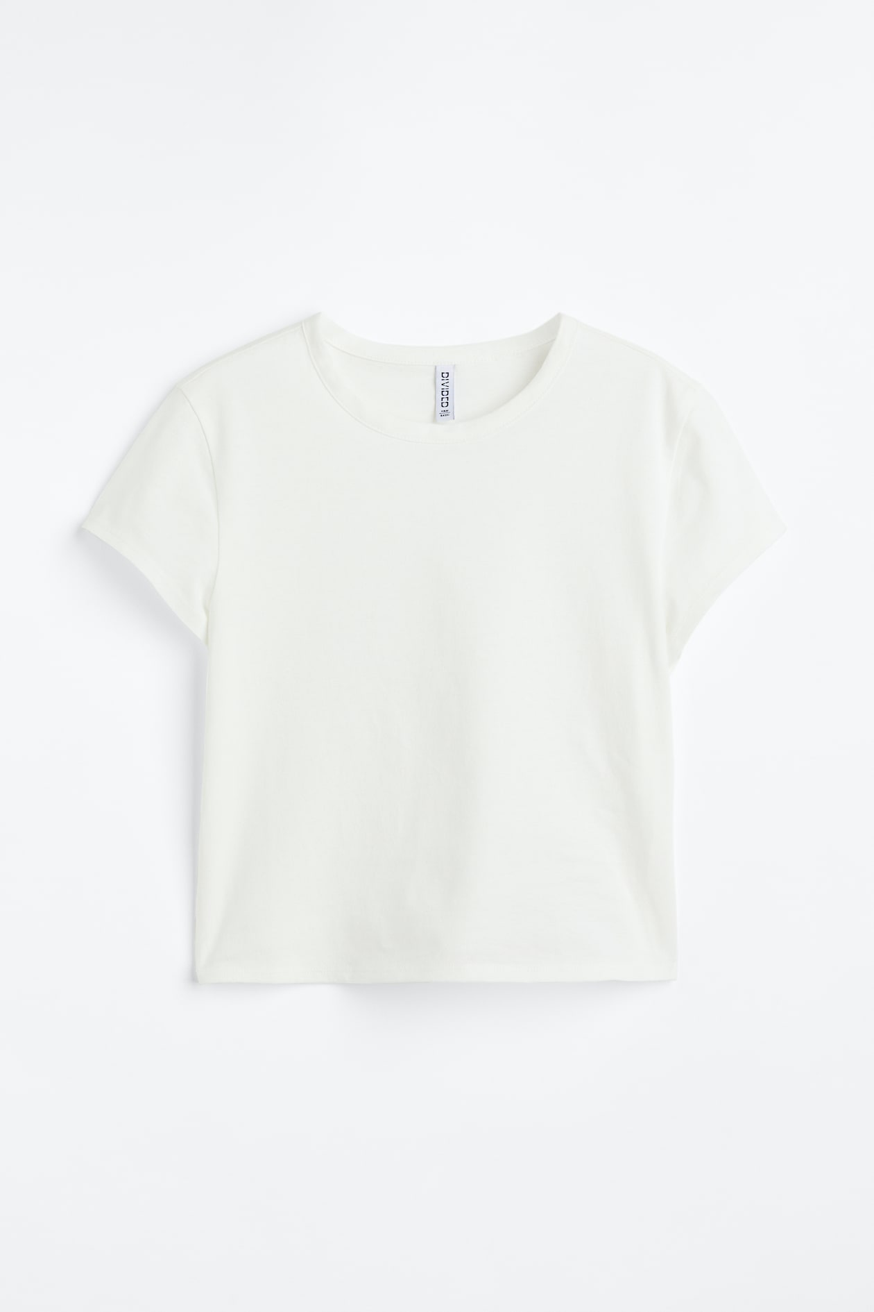 Cotton Jersey T-shirt - Round Neck - Short sleeve - White - Ladies | H&M US