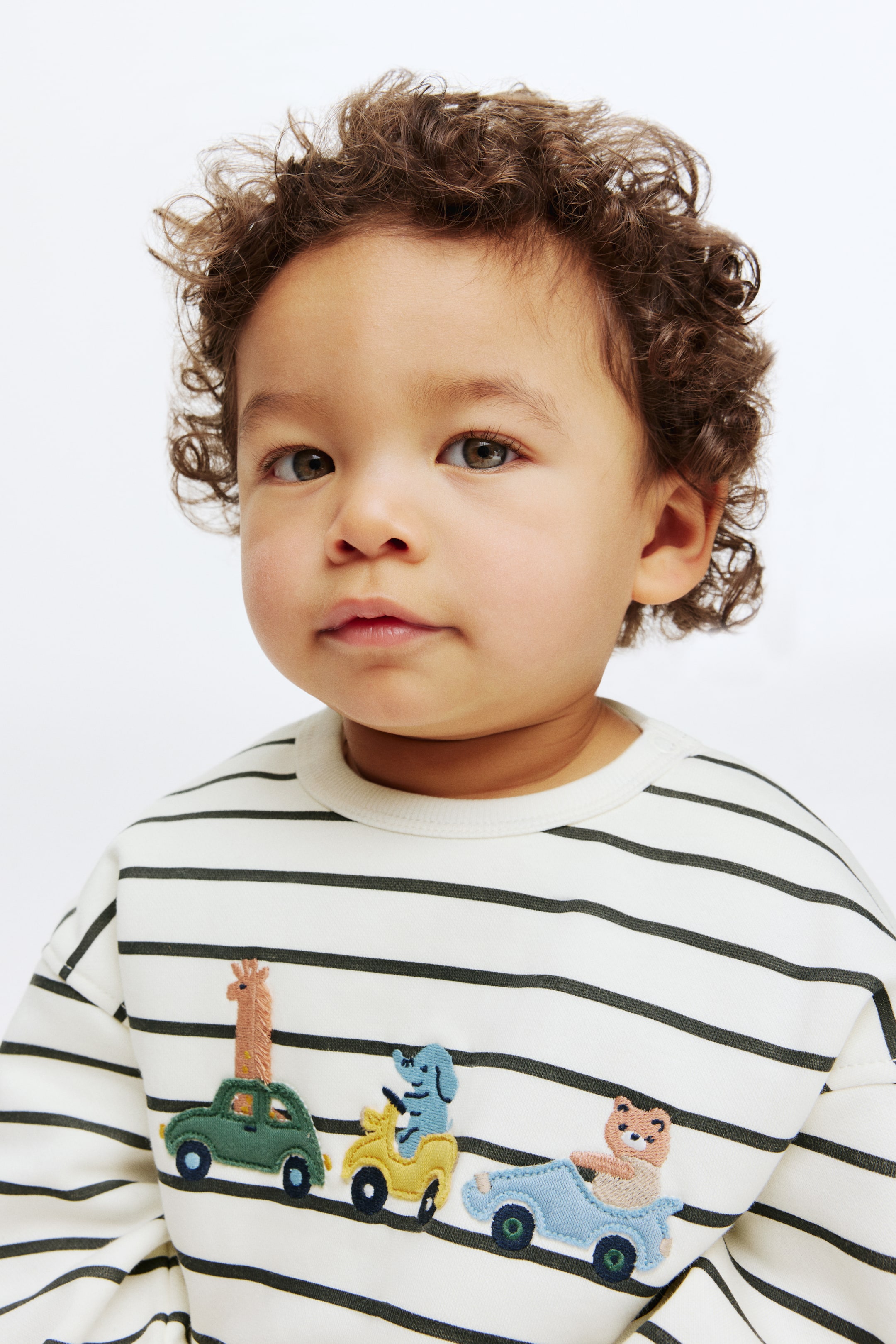 View larger image: Sweatshirt with Motif - White/cars - Kids | H&M US 3