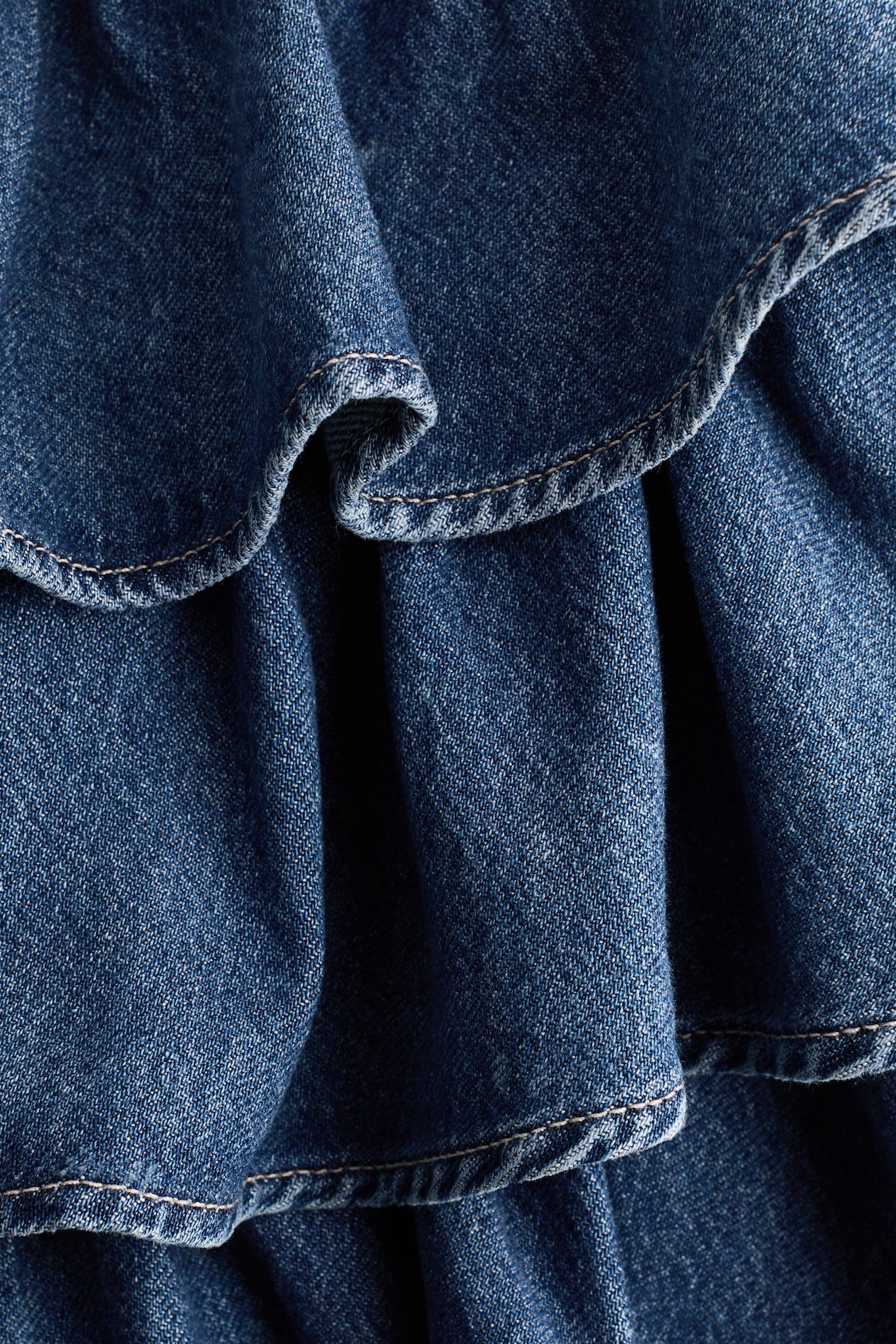 Tiered Denim Skirt - image 4