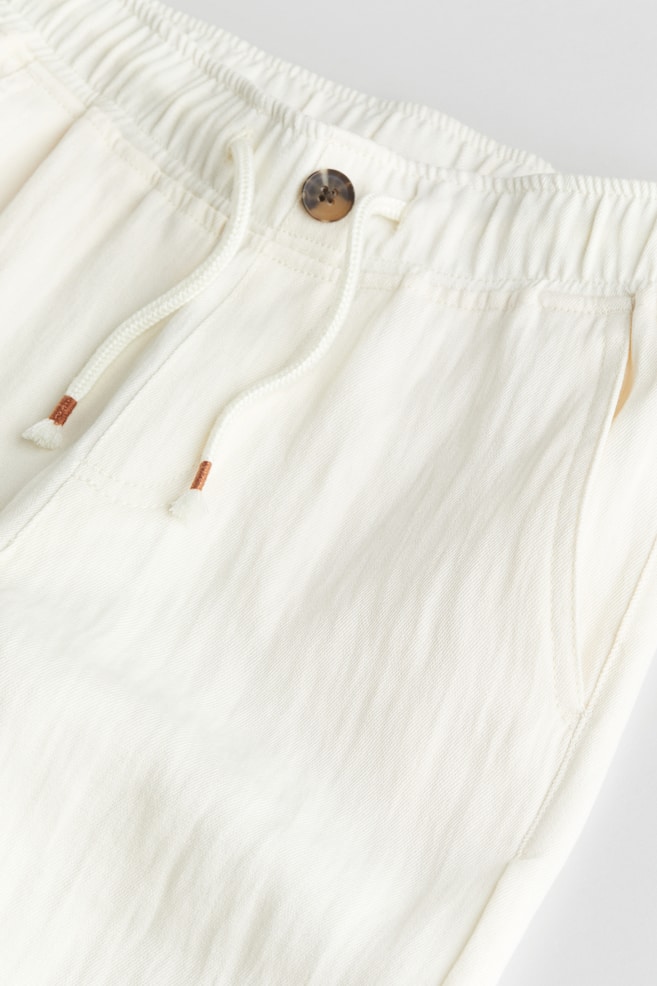 Pantalon à taille élastique - Blanc - 5