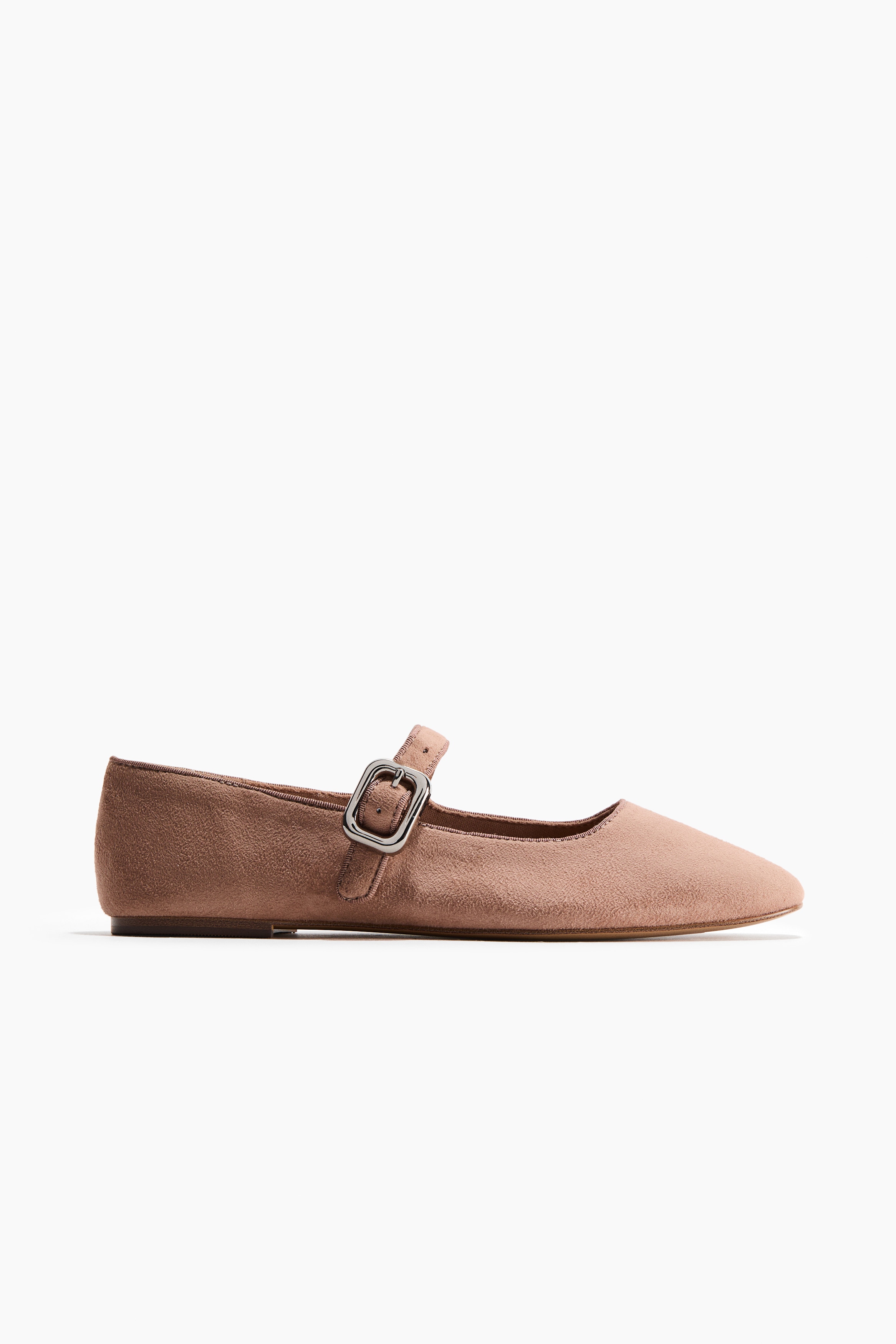 Ballerines babies - Rose poudré/Gris foncé