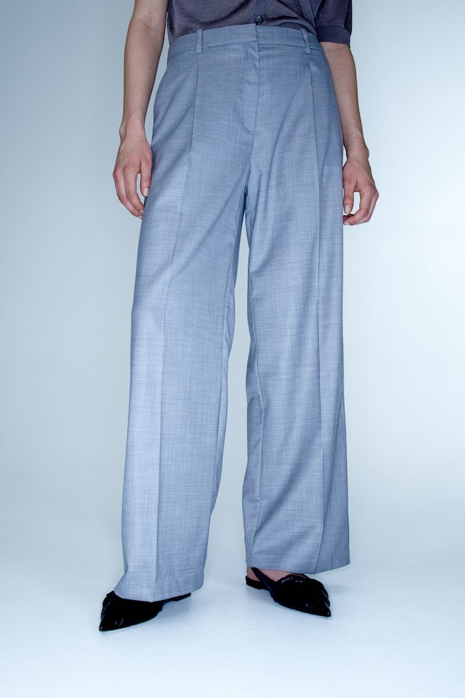 Pantalon large - Gris/Noir/Beige/Beige clair - 4