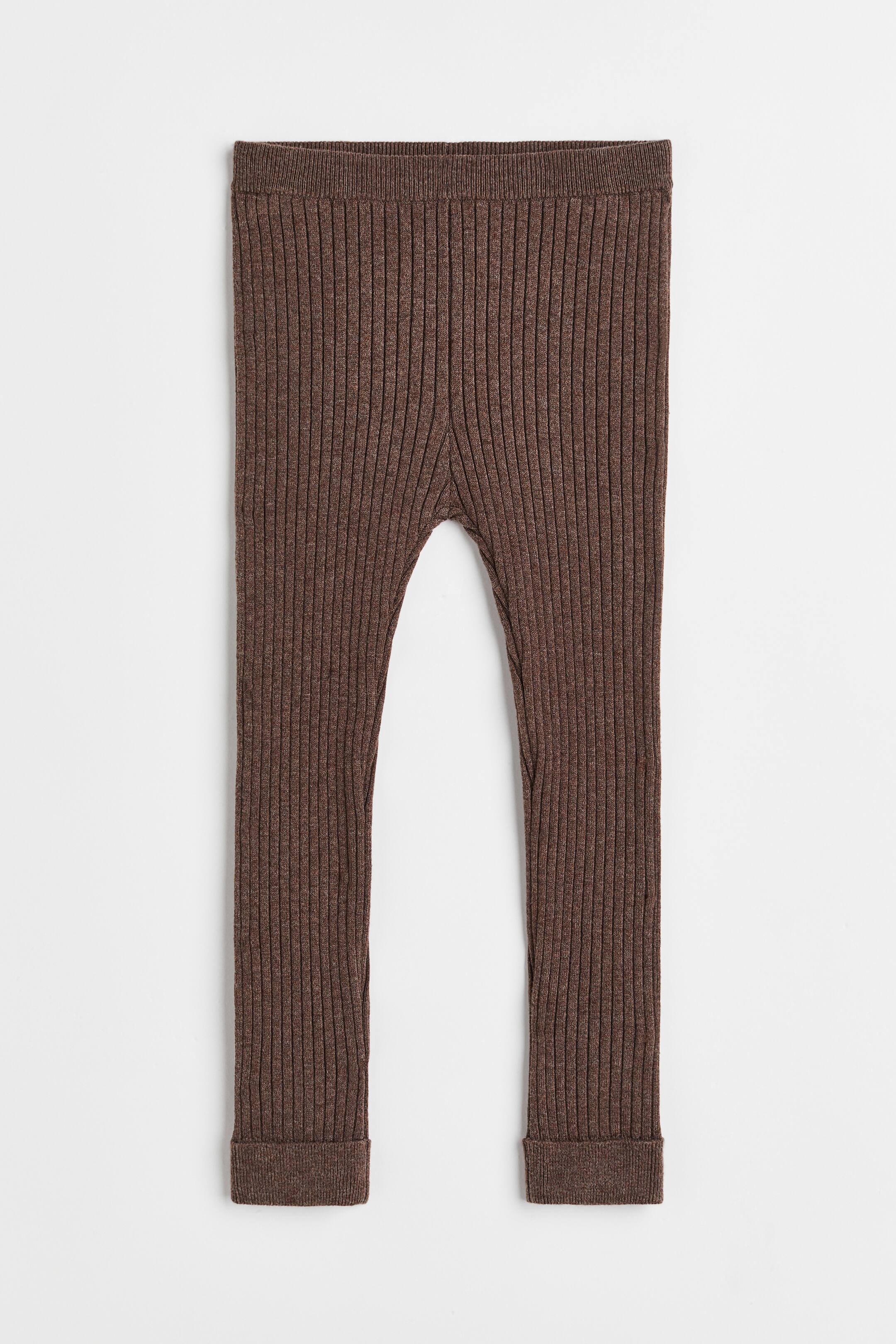 View larger image: Ribbed leggings - Brown - Kids | H&M 1