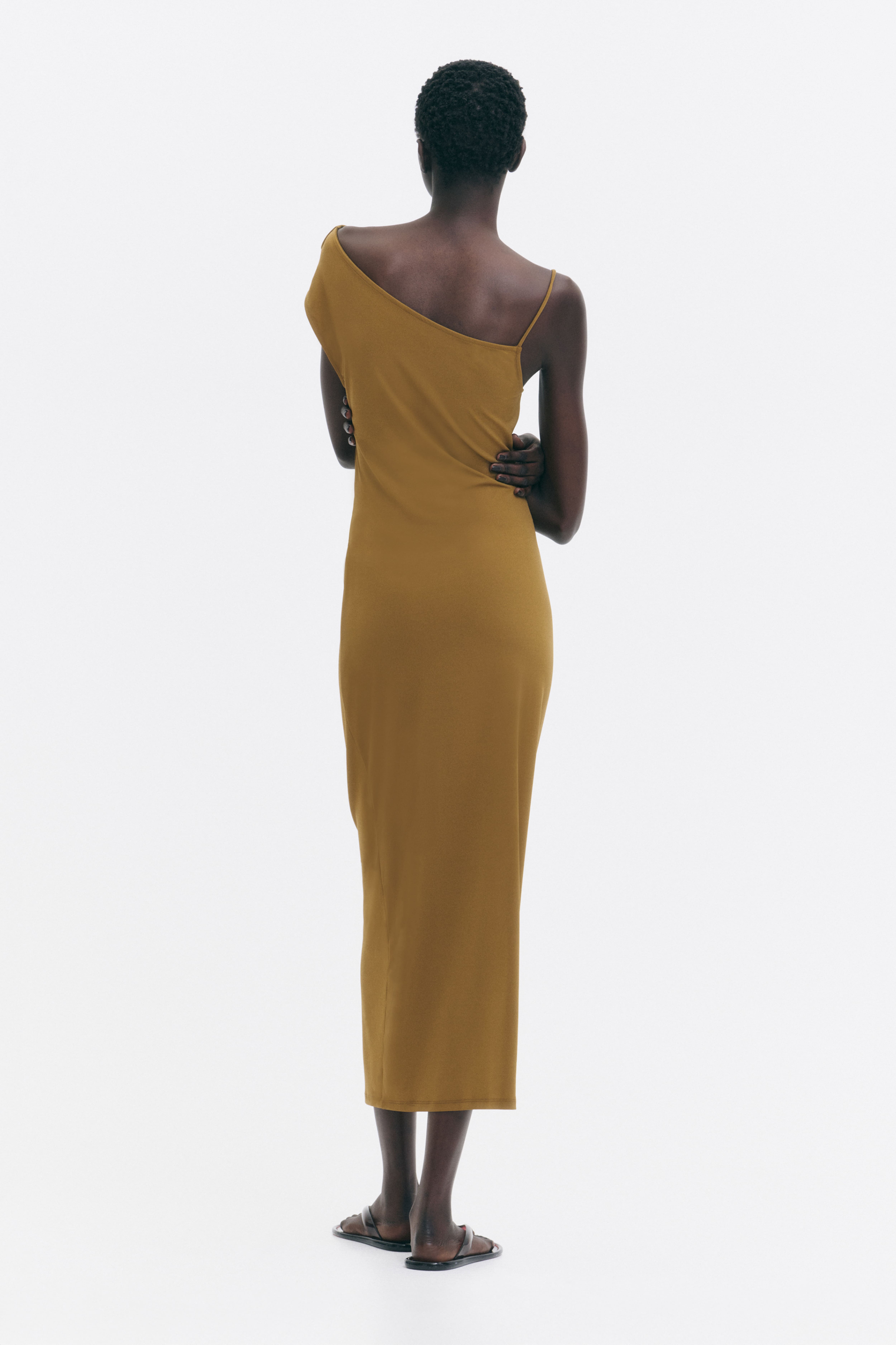 Asymmetric Jersey Dress