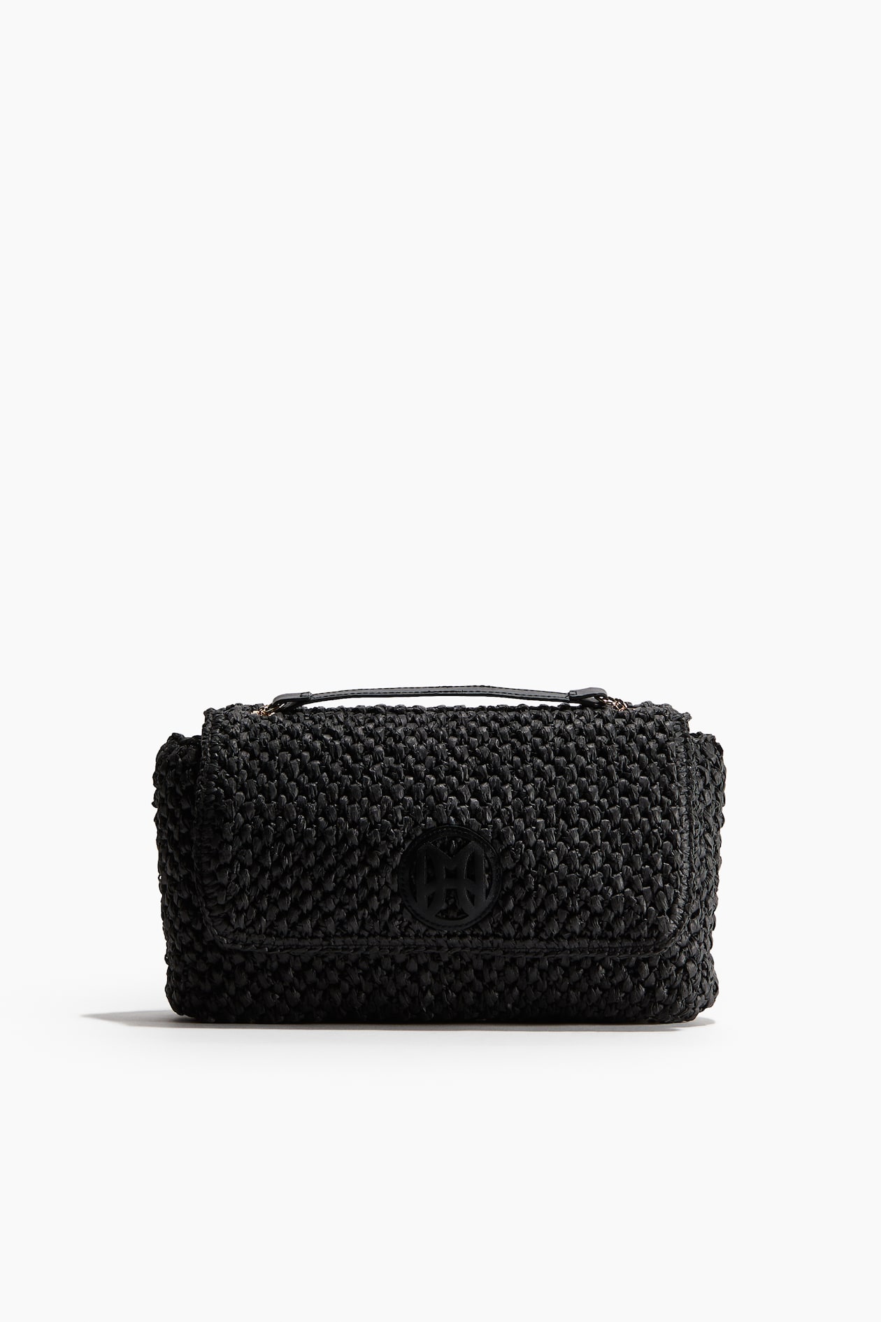 Straw shoulder bag Black Ladies H&M IN