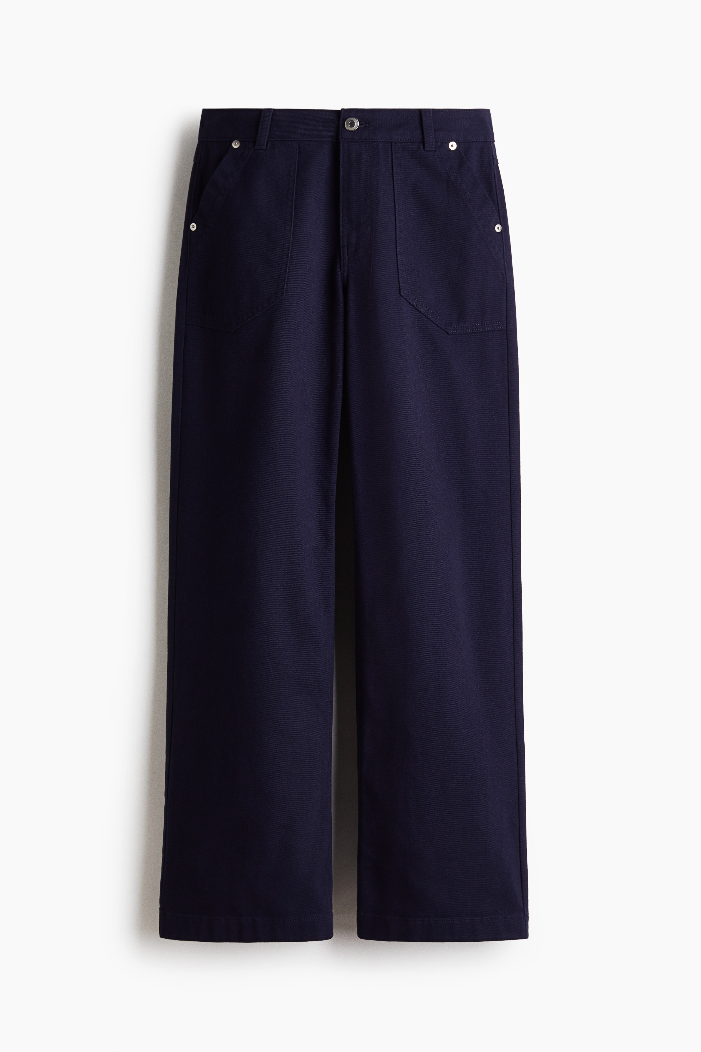 Cotton Twill Pants - Navy blue