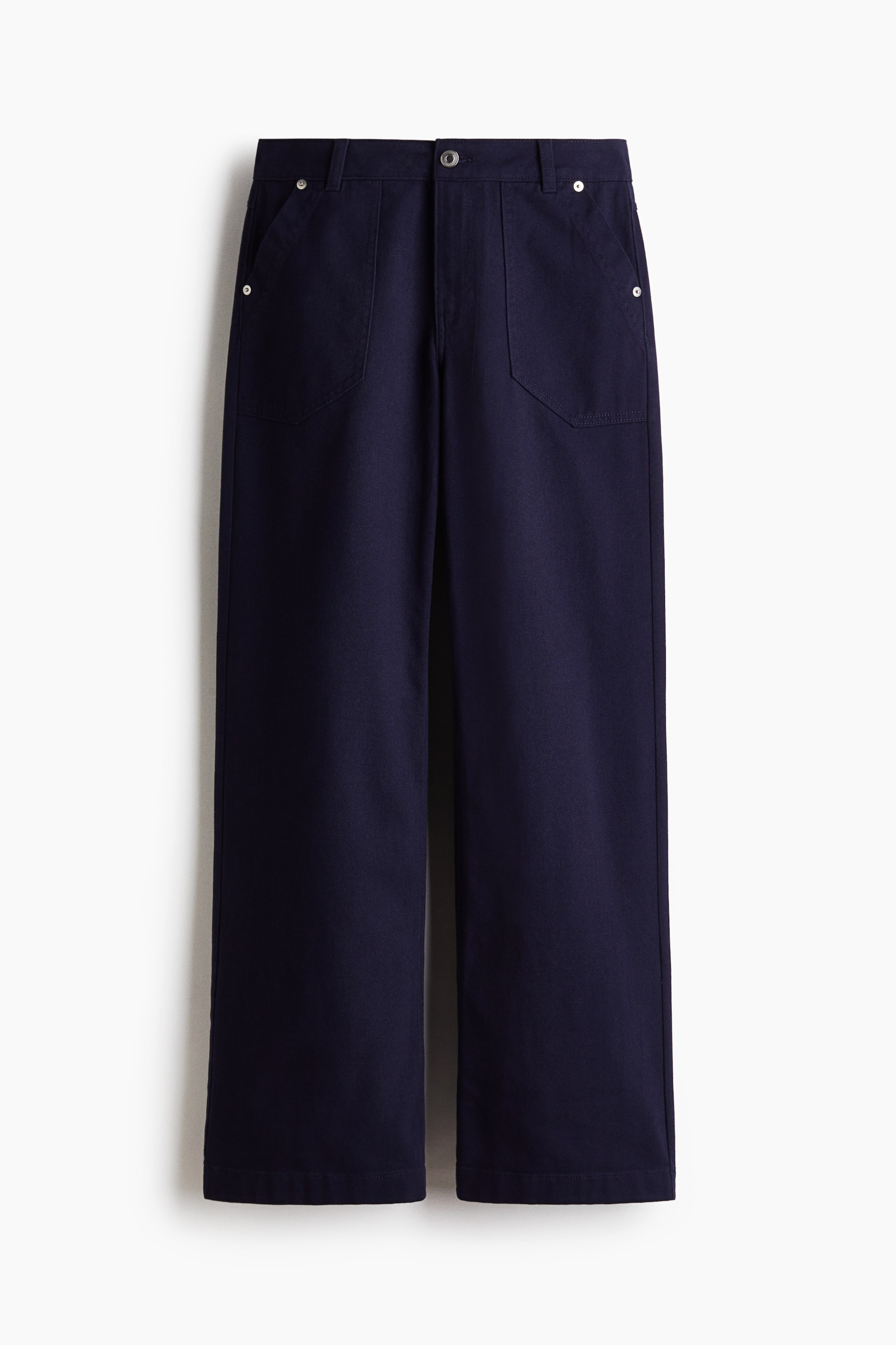 View larger image: Cotton twill trousers - Navy blue - Ladies | H&M IN 5