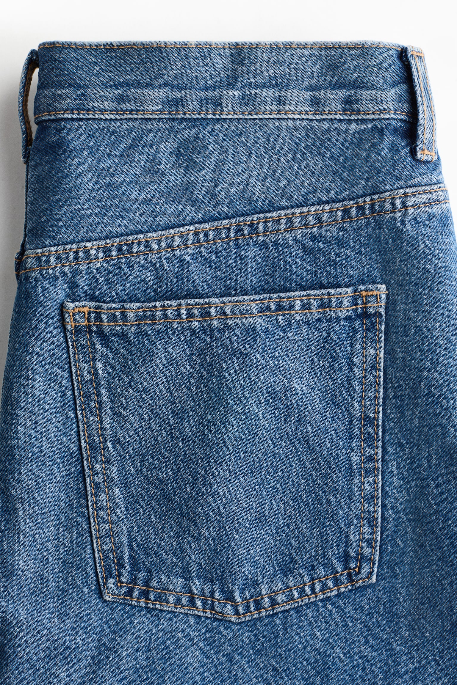 Коротка джинсова спідниця - Блакитний денім/Випраний чорний - 6