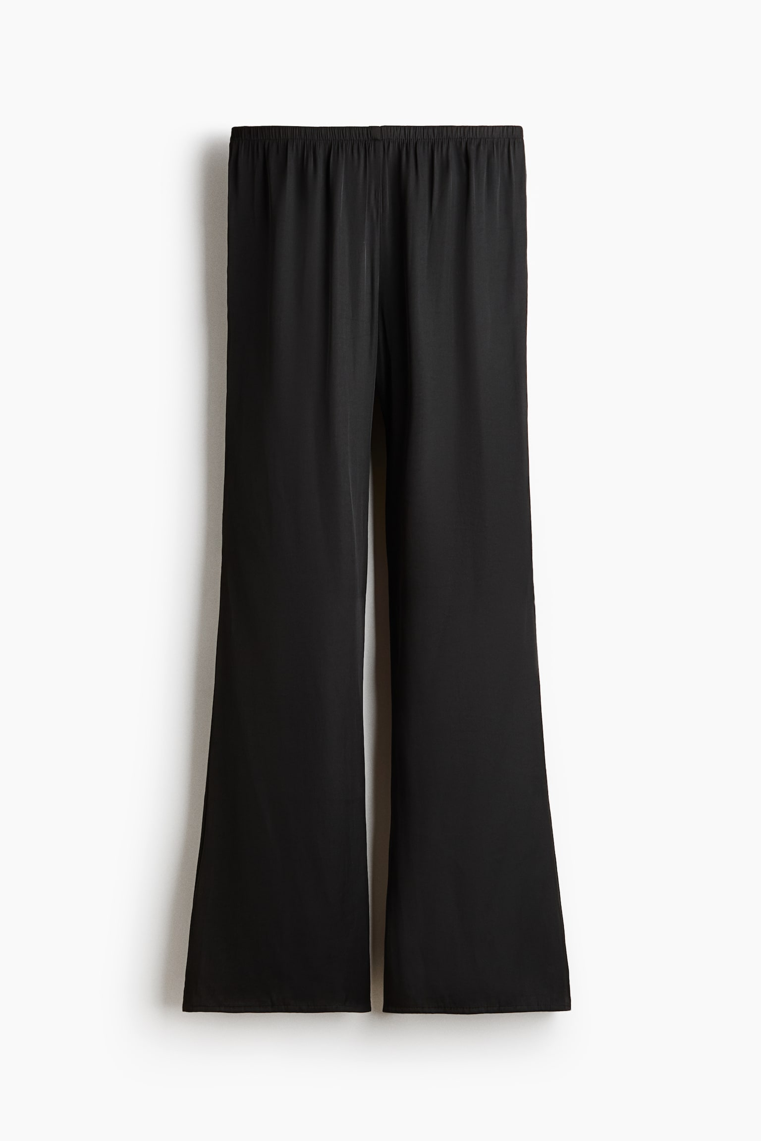 Ausgestellte Satinhose - Schwarz/Cremefarben/Dunkelbraun/Senfgelb/Salbeigrün - 1