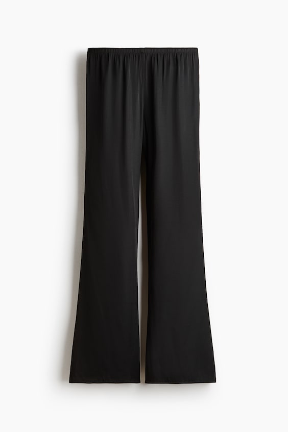 Женские брюки H&M Flared Satin Pants