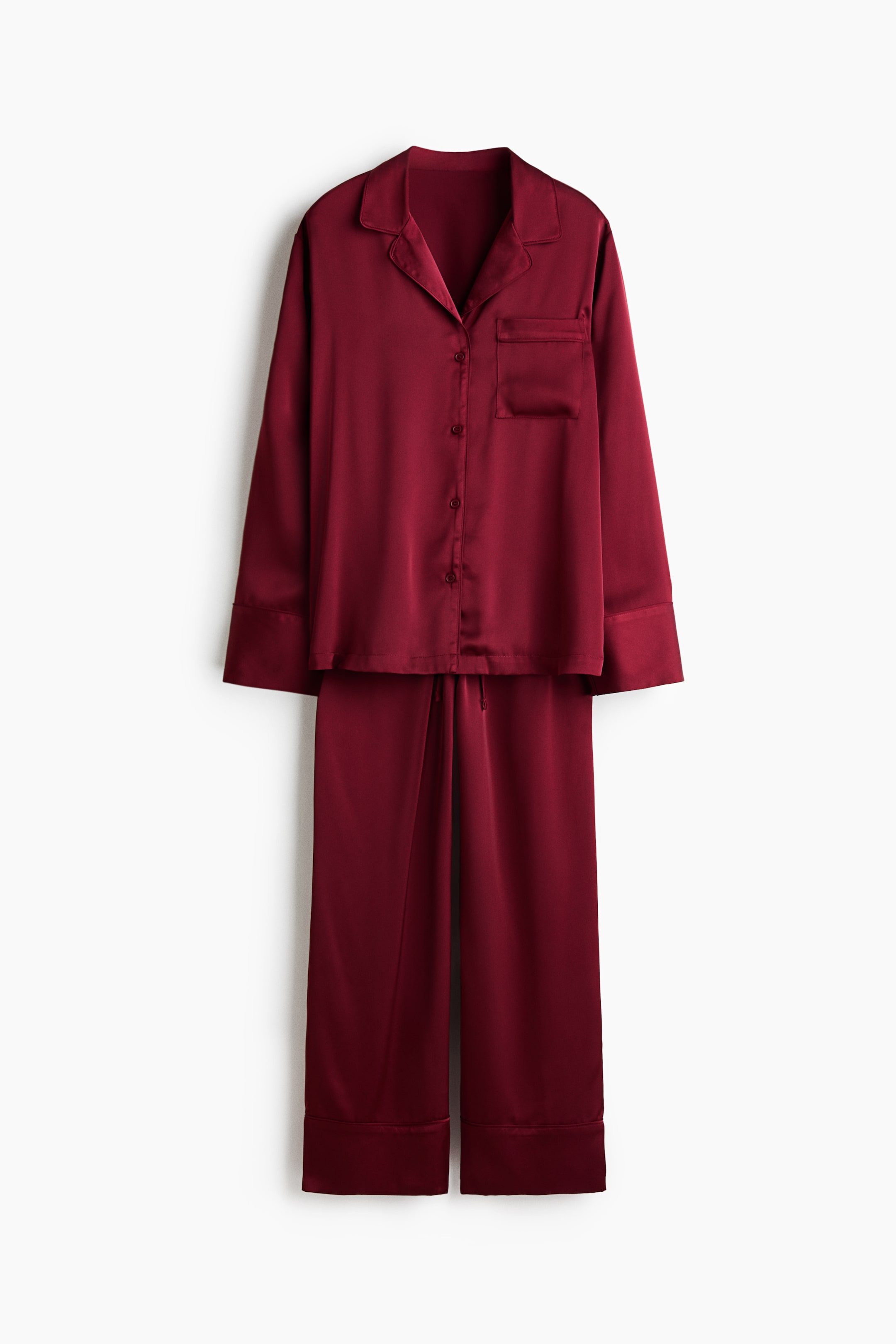 View larger image: Satin pyjamas - Dark red - Ladies | H&M 1