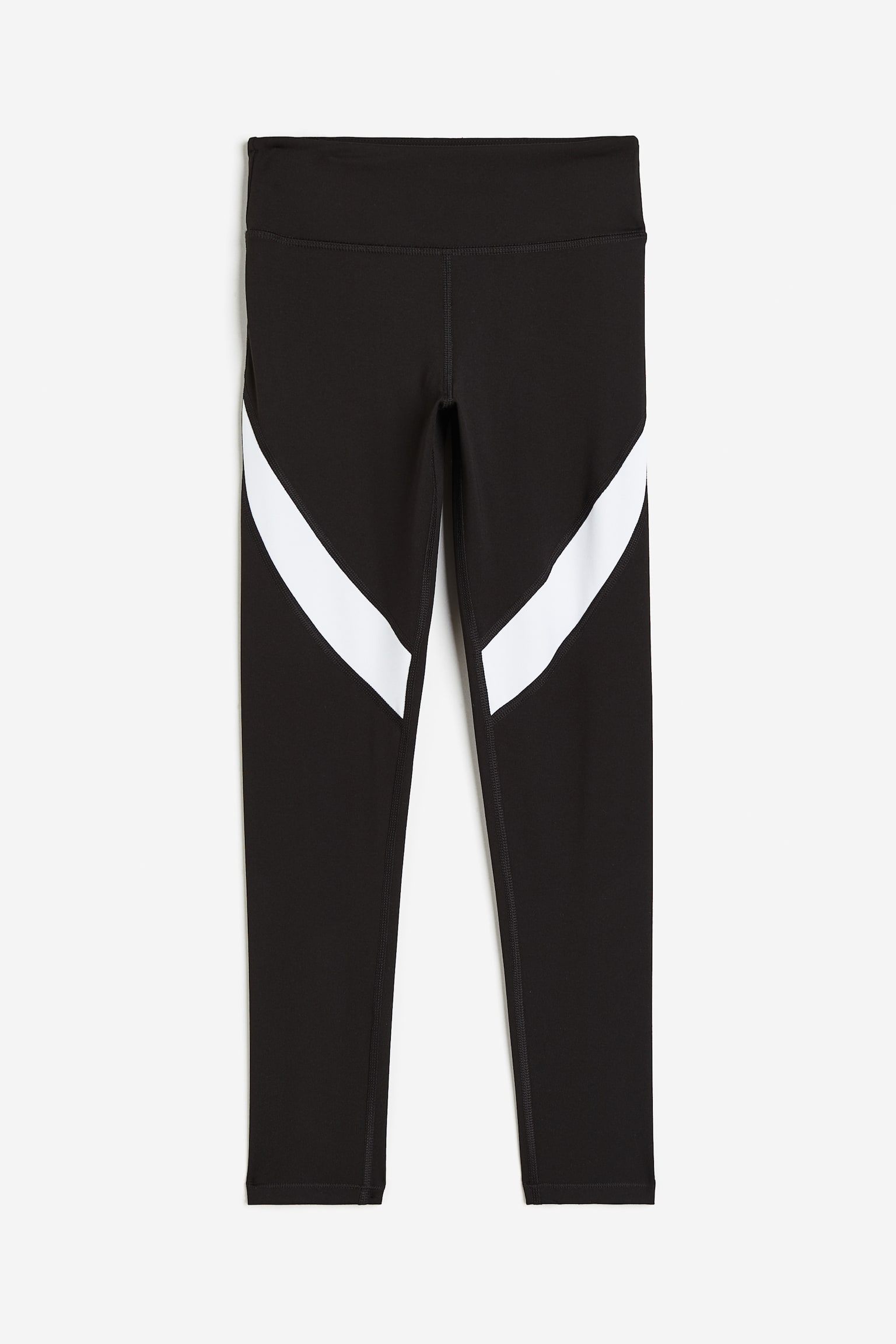 Sports leggings in DryMove™ - Black/White/Black/Patterned/White/Pink patterned/Black/Black/Blue - 1