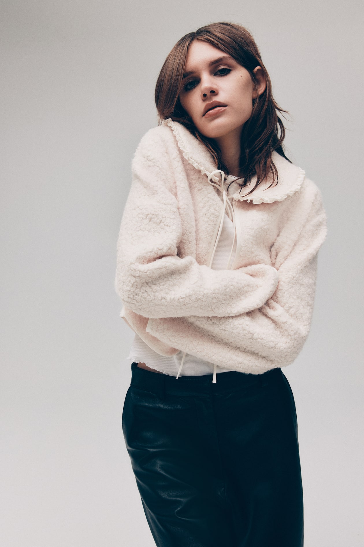 Boucle Cardigan with Collar - image 4