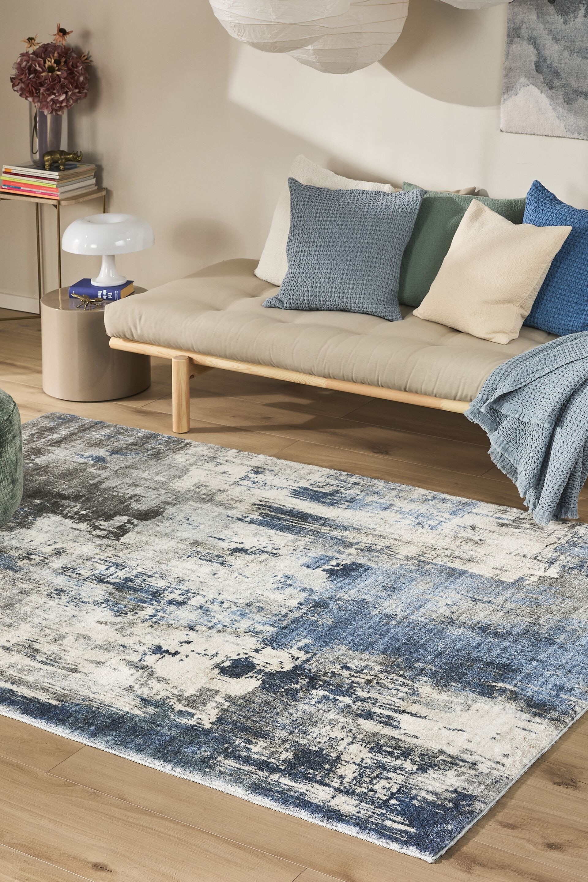 Tapis Mara - Bleu/Rose