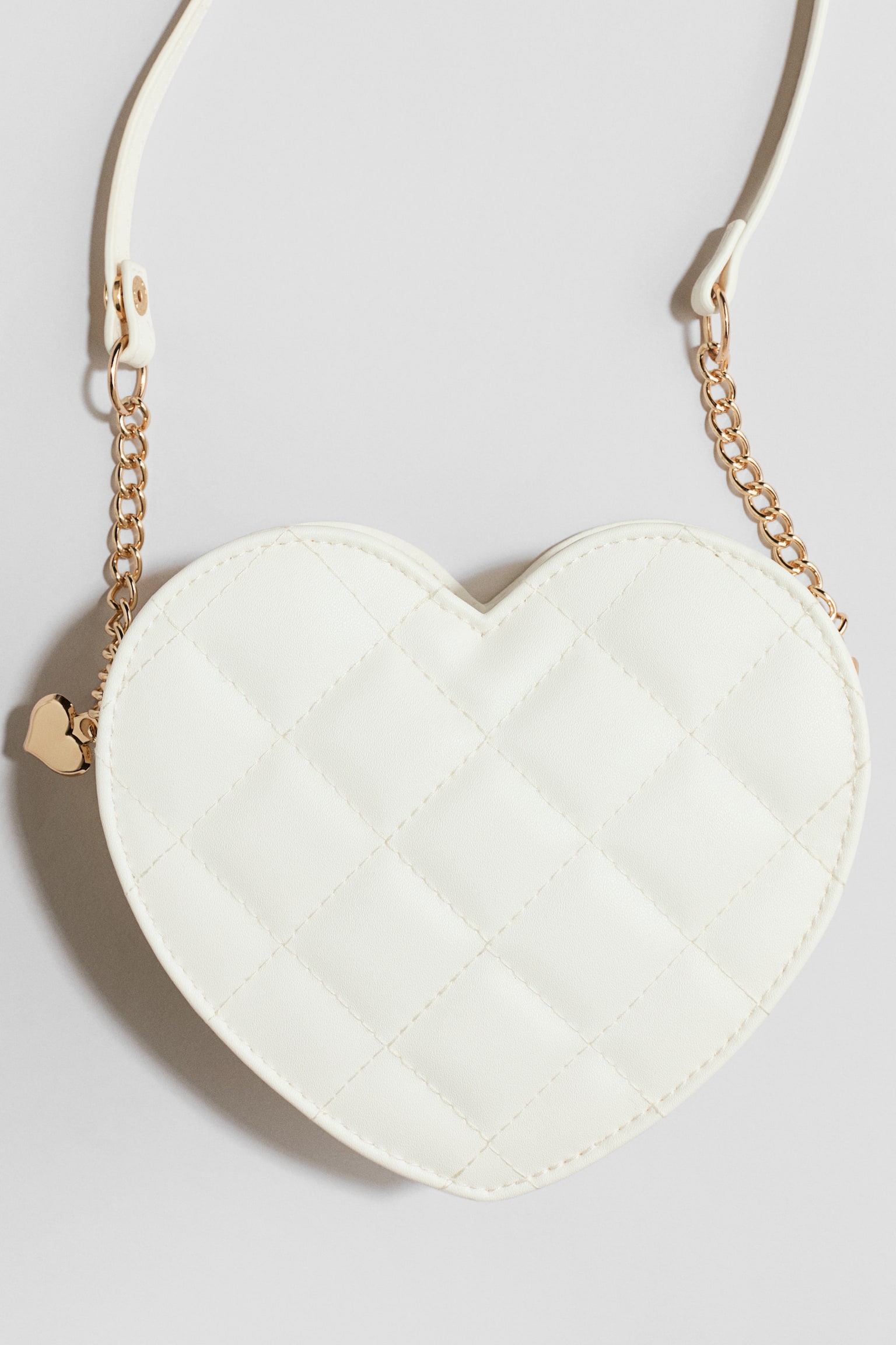 Sac à bandoulière en forme de cœur - Crème - 2
