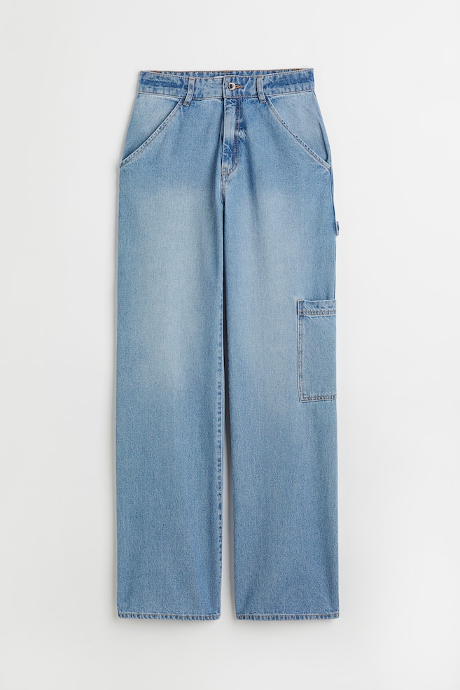 Wide High Jeans - Lys denimblå - 1
