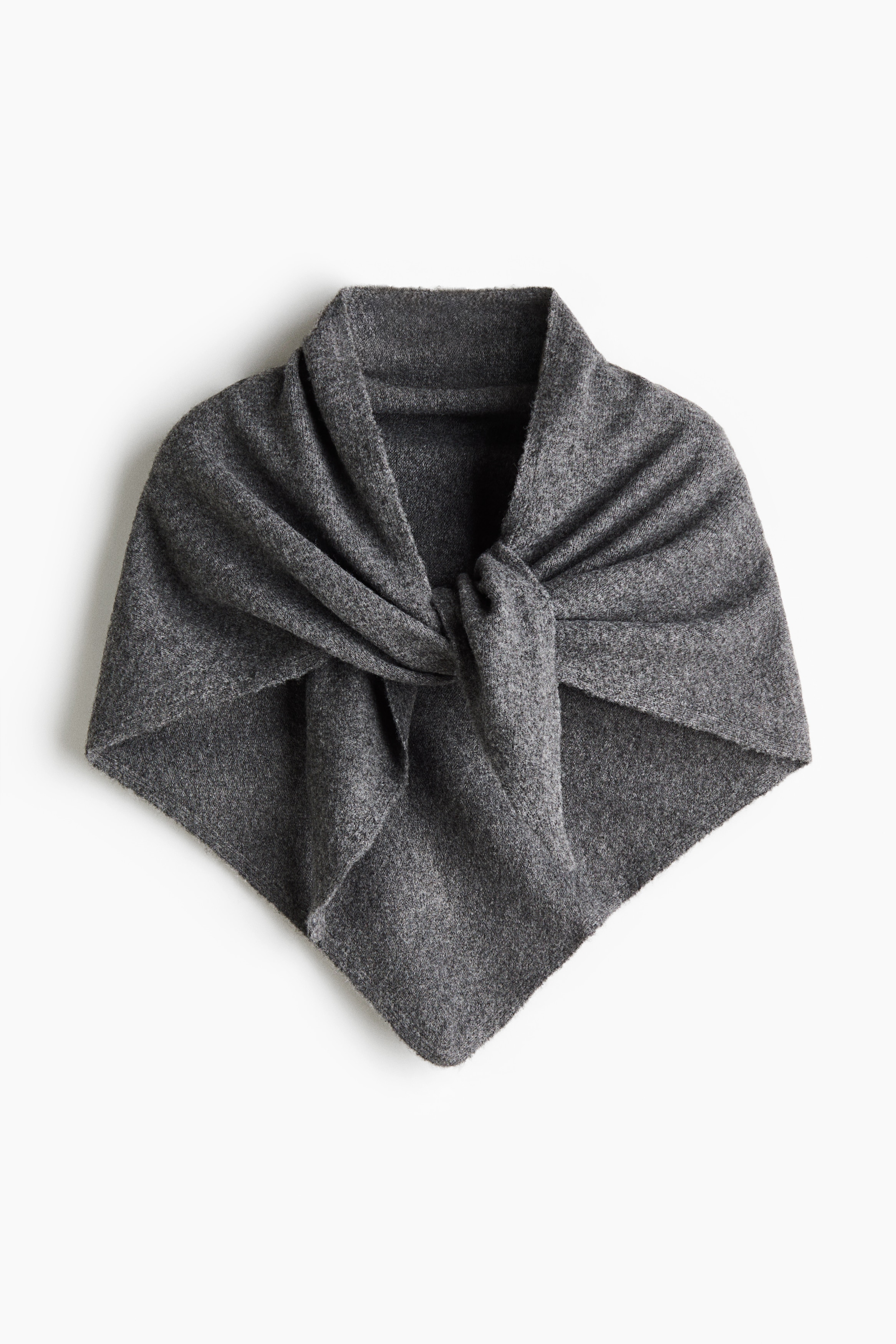 Knitted triangle scarf