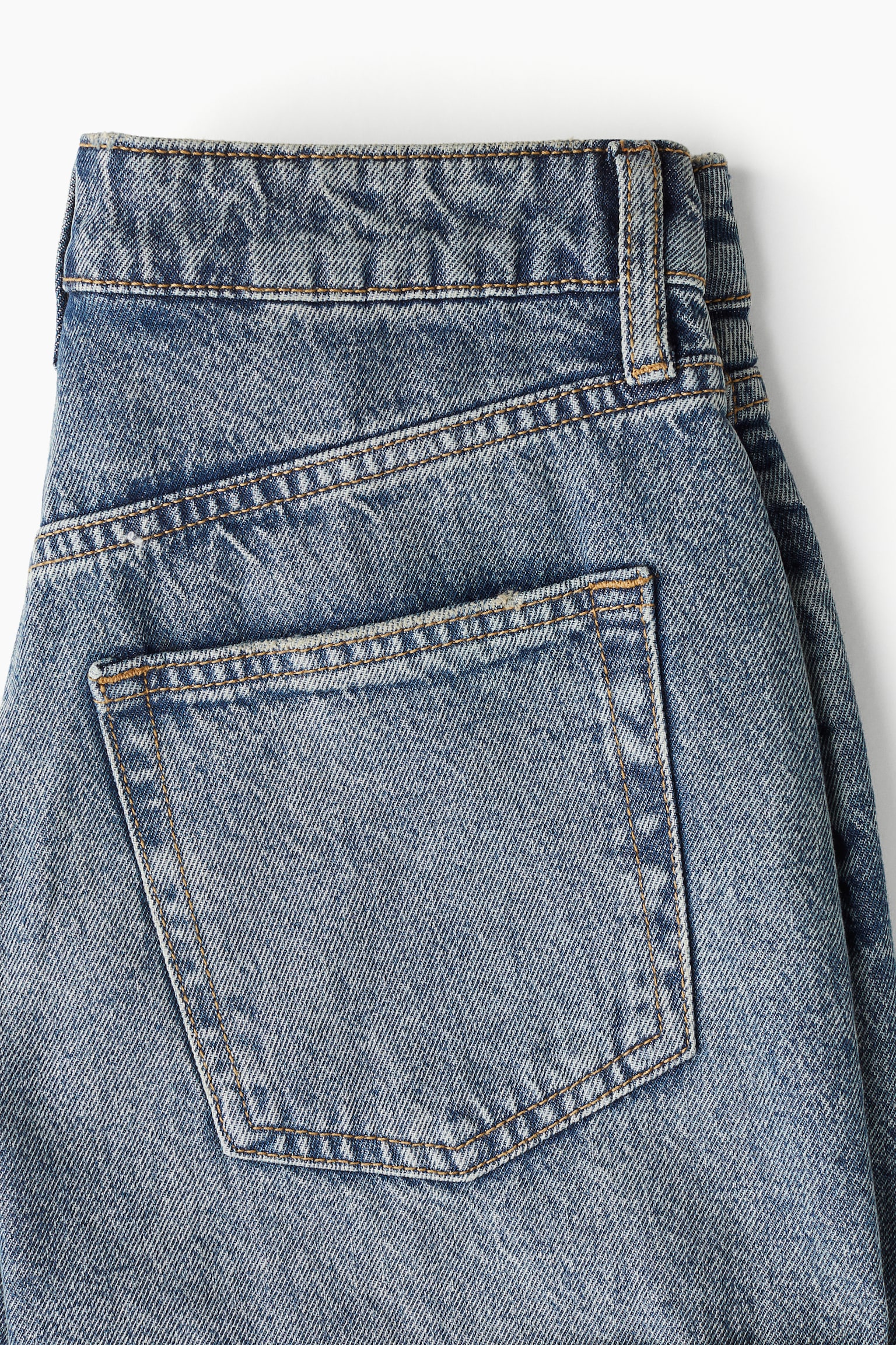 High-waisted denim shorts - Denim blue/Light denim blue/Denim grey/Denim blue/Black/Pale denim blue/Pale denim blue - 5