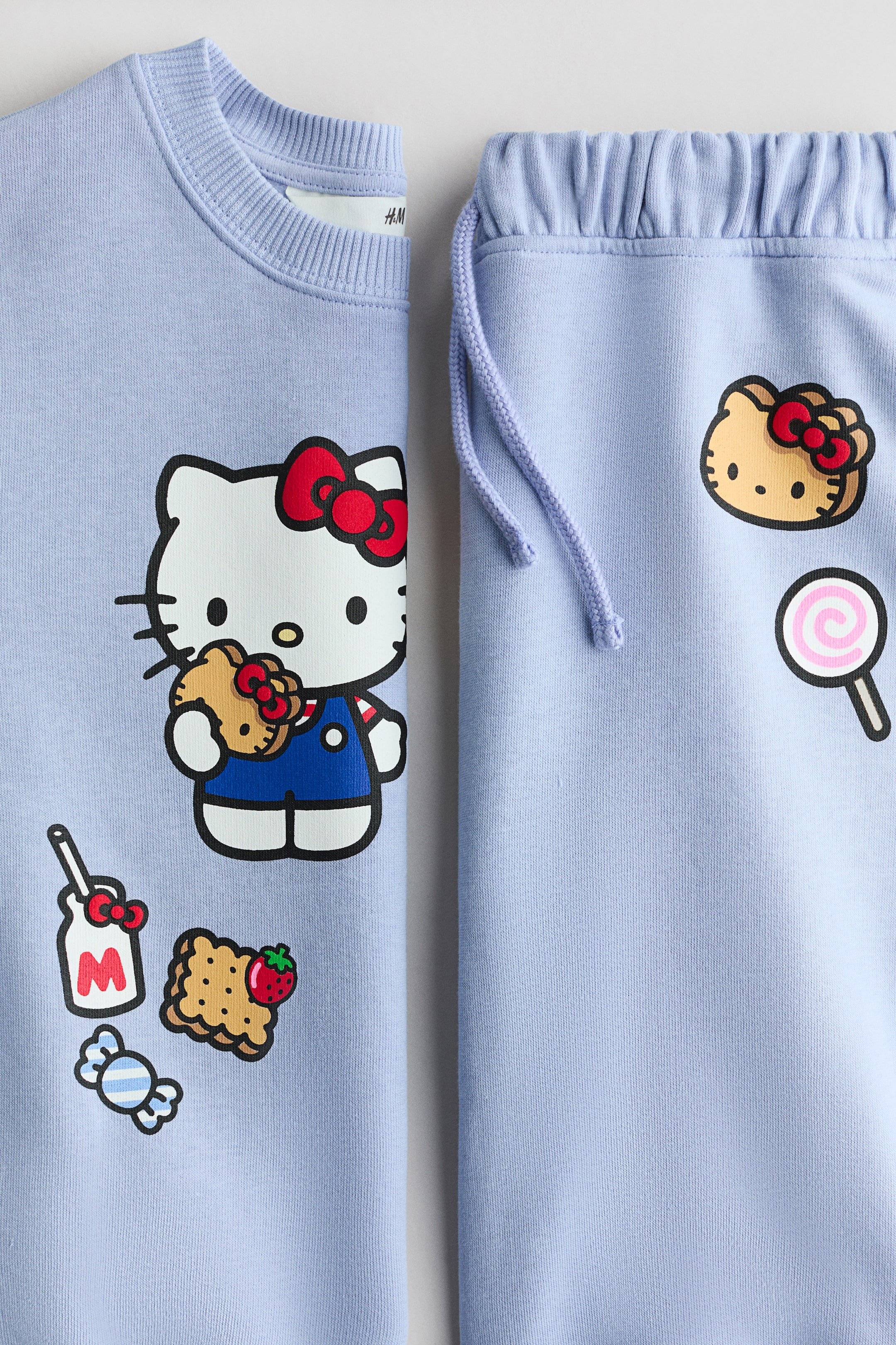 Agrandir l'image: Ensemble 2 pièces en molleton imprimé - Bleu clair/Hello Kitty - ENFANT | H&M CH 2