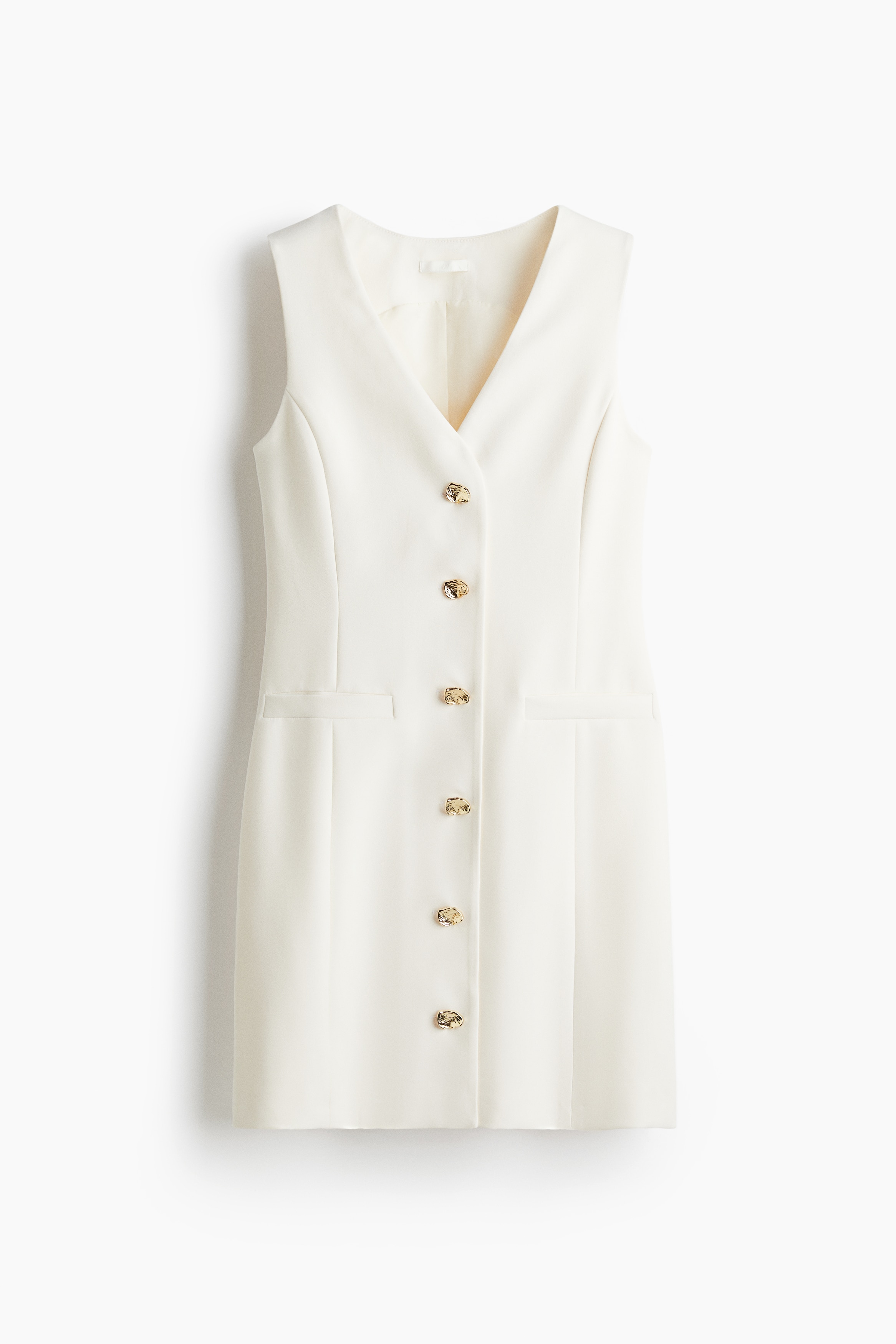 Vestido chaleco - Crema/Marrón oscuro