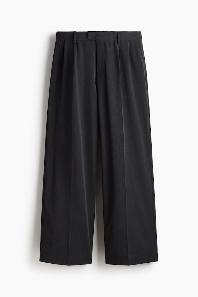 Elegante Hose in Loose Fit - Dunkelgrau/Schwarz - 1