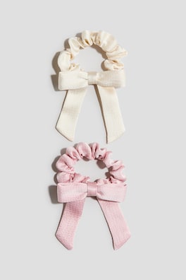 2-pack scrunchie med rosett