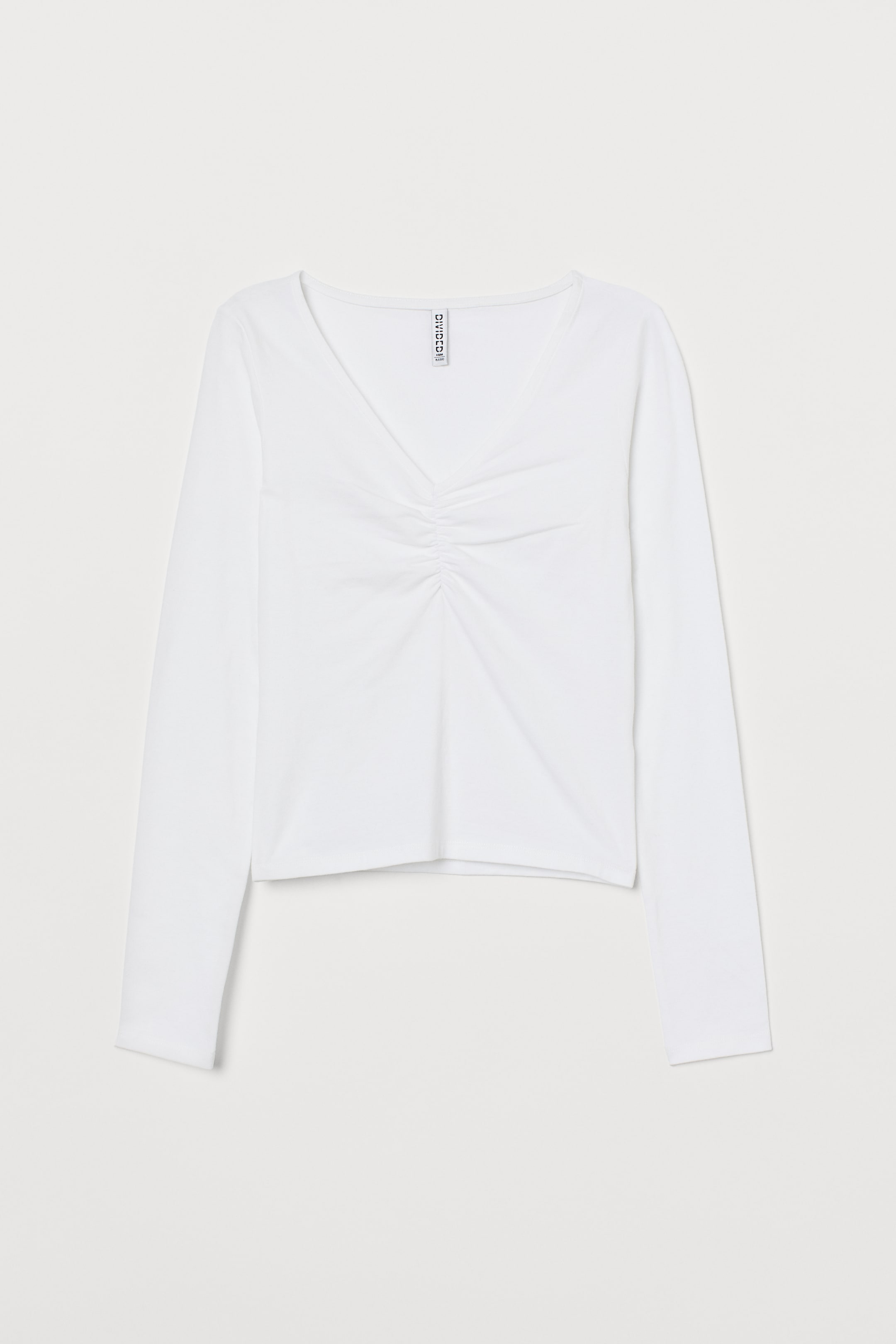 查看大圖: V領上衣 - 白色 - Ladies | H&M 1