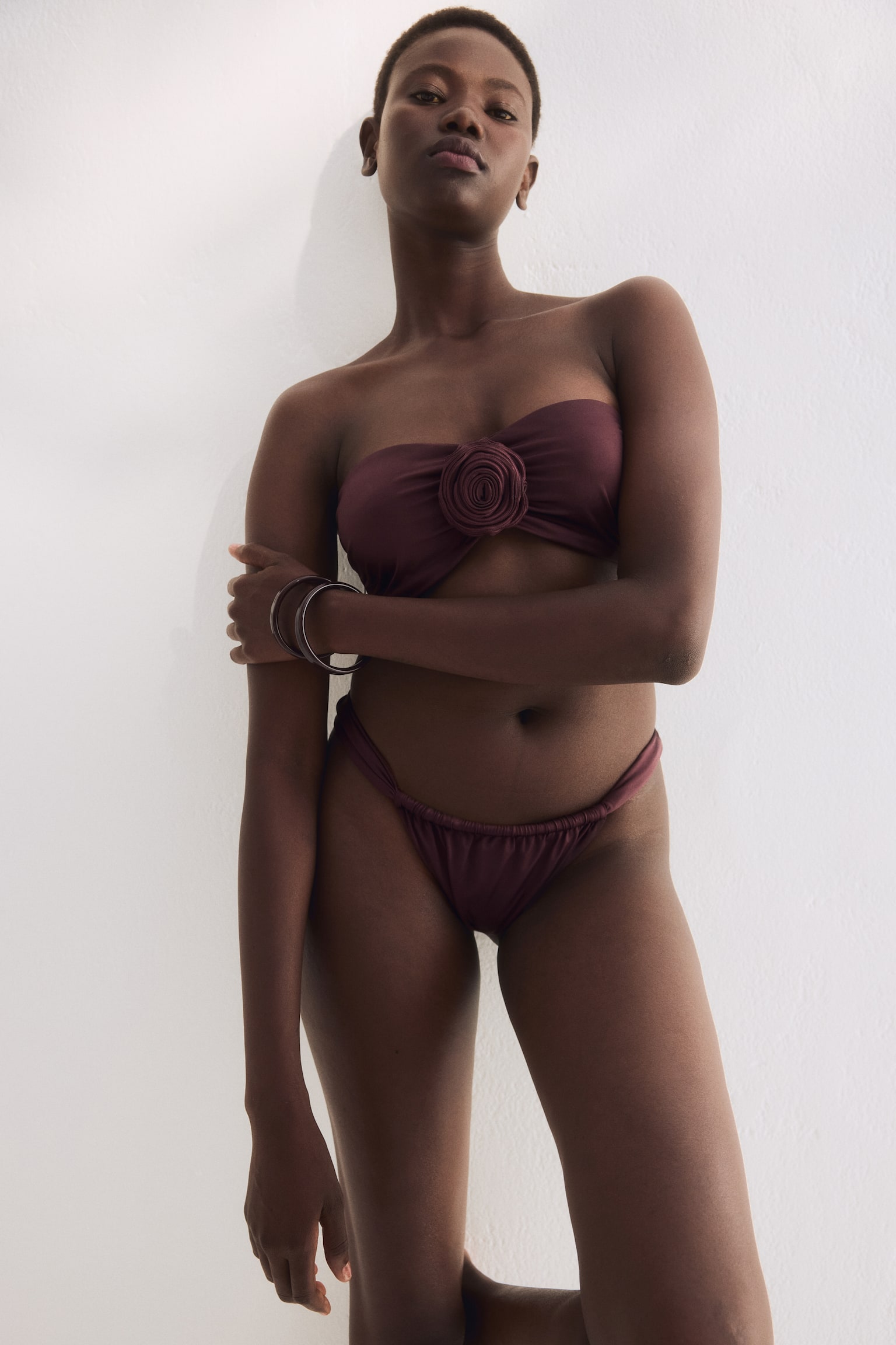 Braga de bikini tanga cheeky - Burdeos - 1