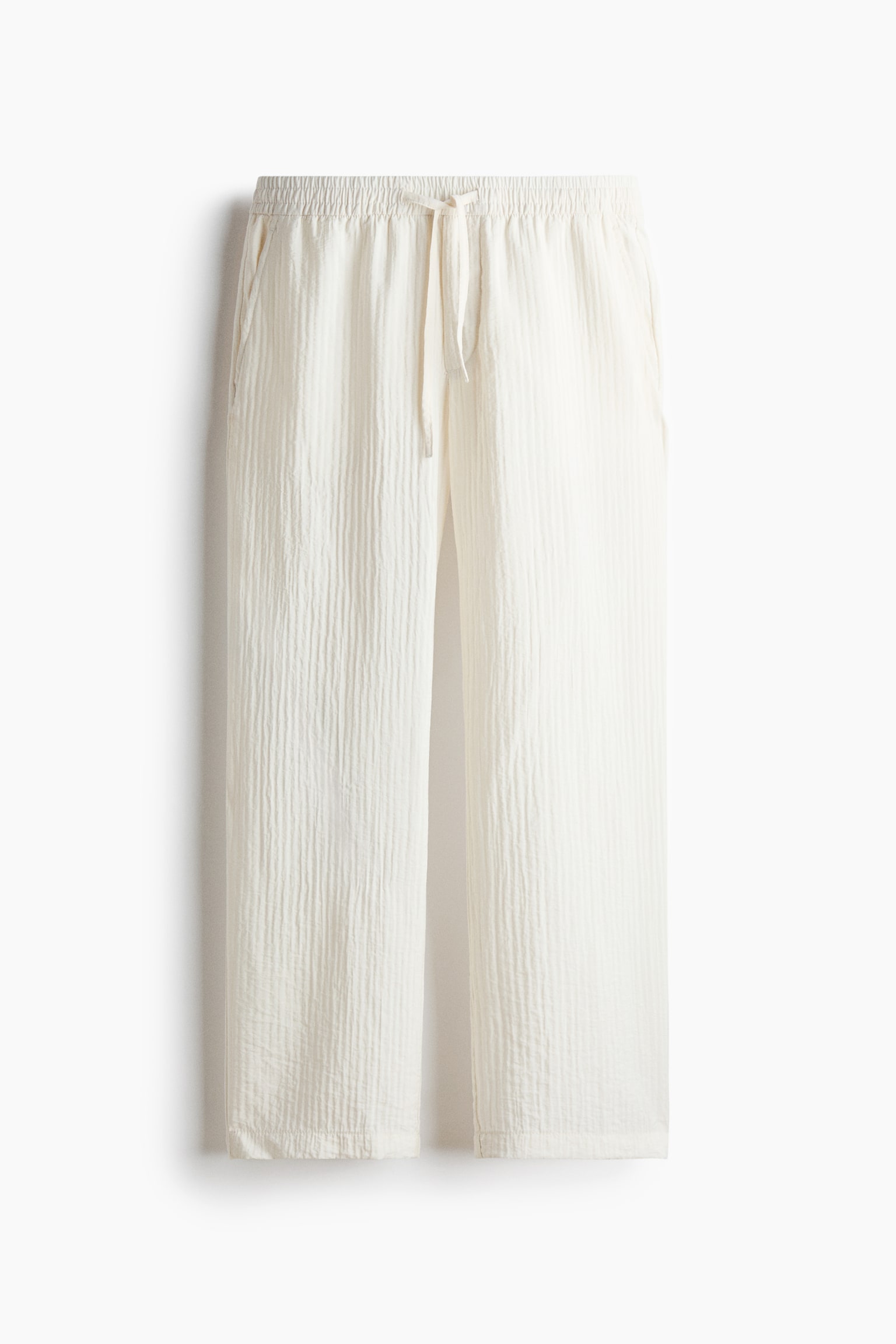 Relaxed Fit Textured trousers - Cream/Beige/Black