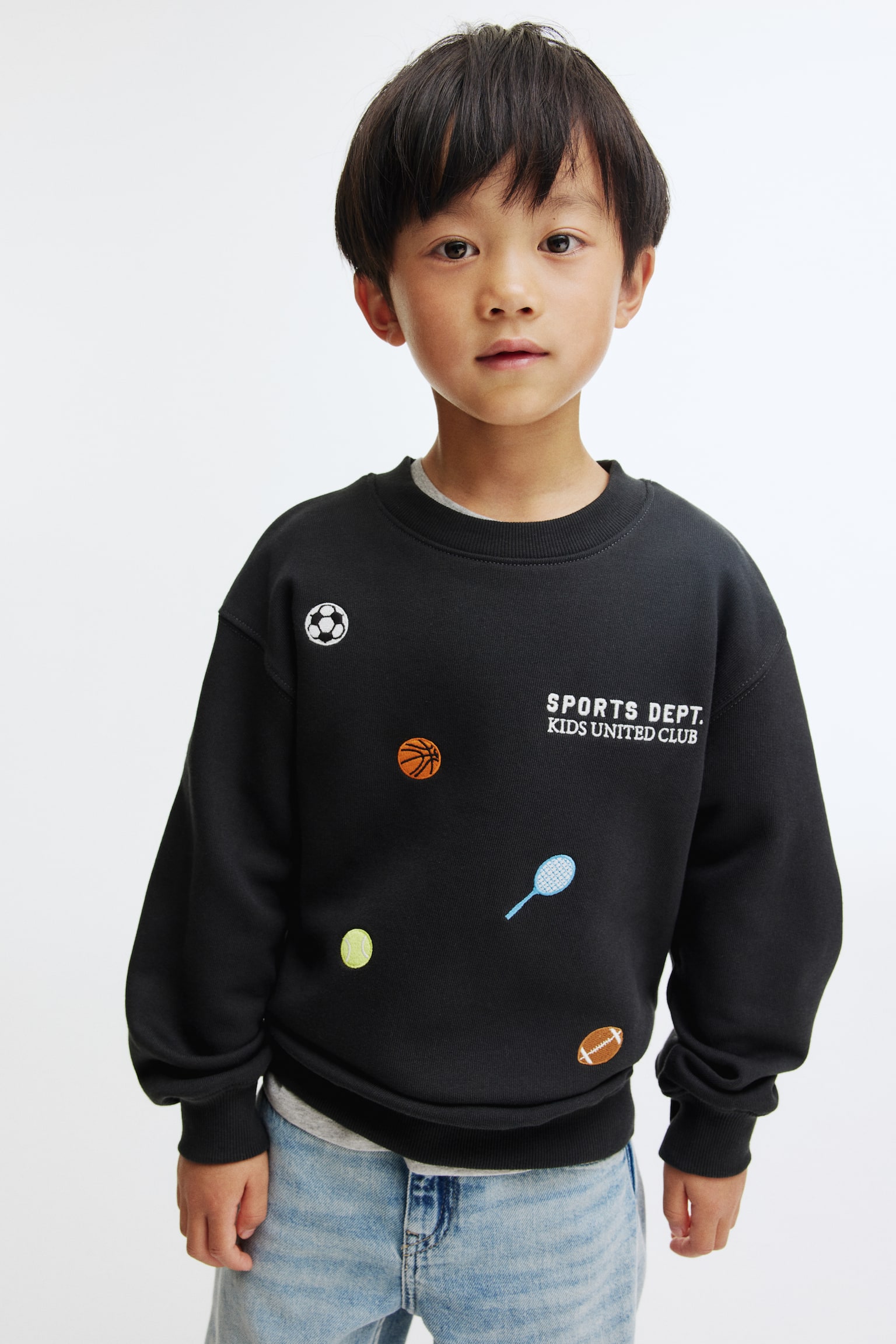 Printed crew-neck sweatshirt - Black/Sports dept./Light blue/New York '92/Light grey marl/Paris/White/La Panthère/Green/SOHO/Cream/Paris/Yellow/Athlétisme/Navy blue/Arizona - 1