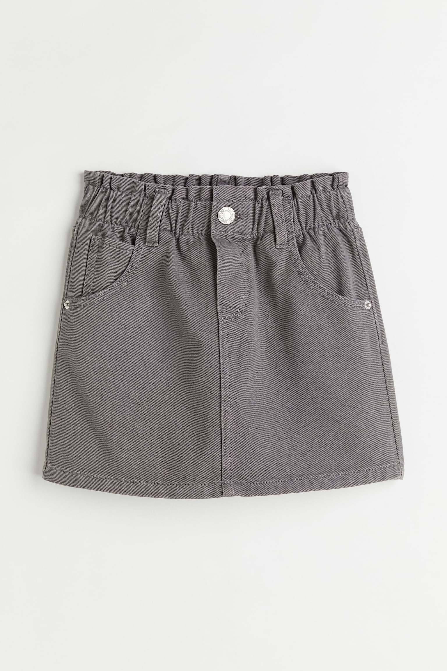 Paperbag-Jupe - Dunkelgrau