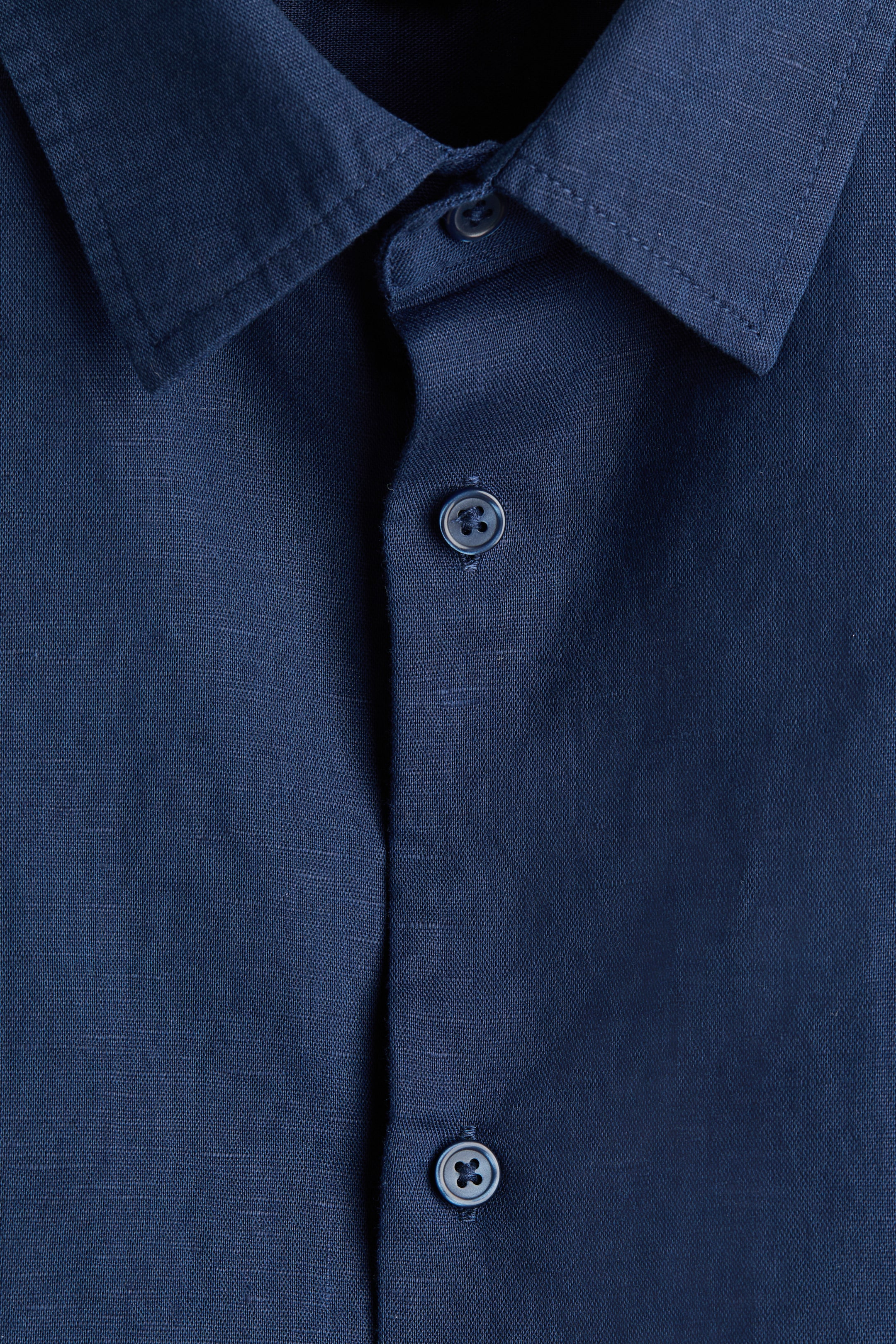 Relaxed-Fit Short-Sleeved Linen-Blend Shirt