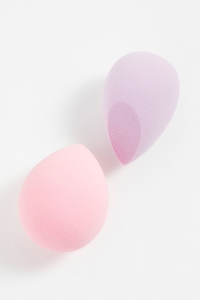 2-pack make-up sponges - Purple/Hot pink/Hot pink/Light pink/Hot pink/Green/Hot pink/dc - 2