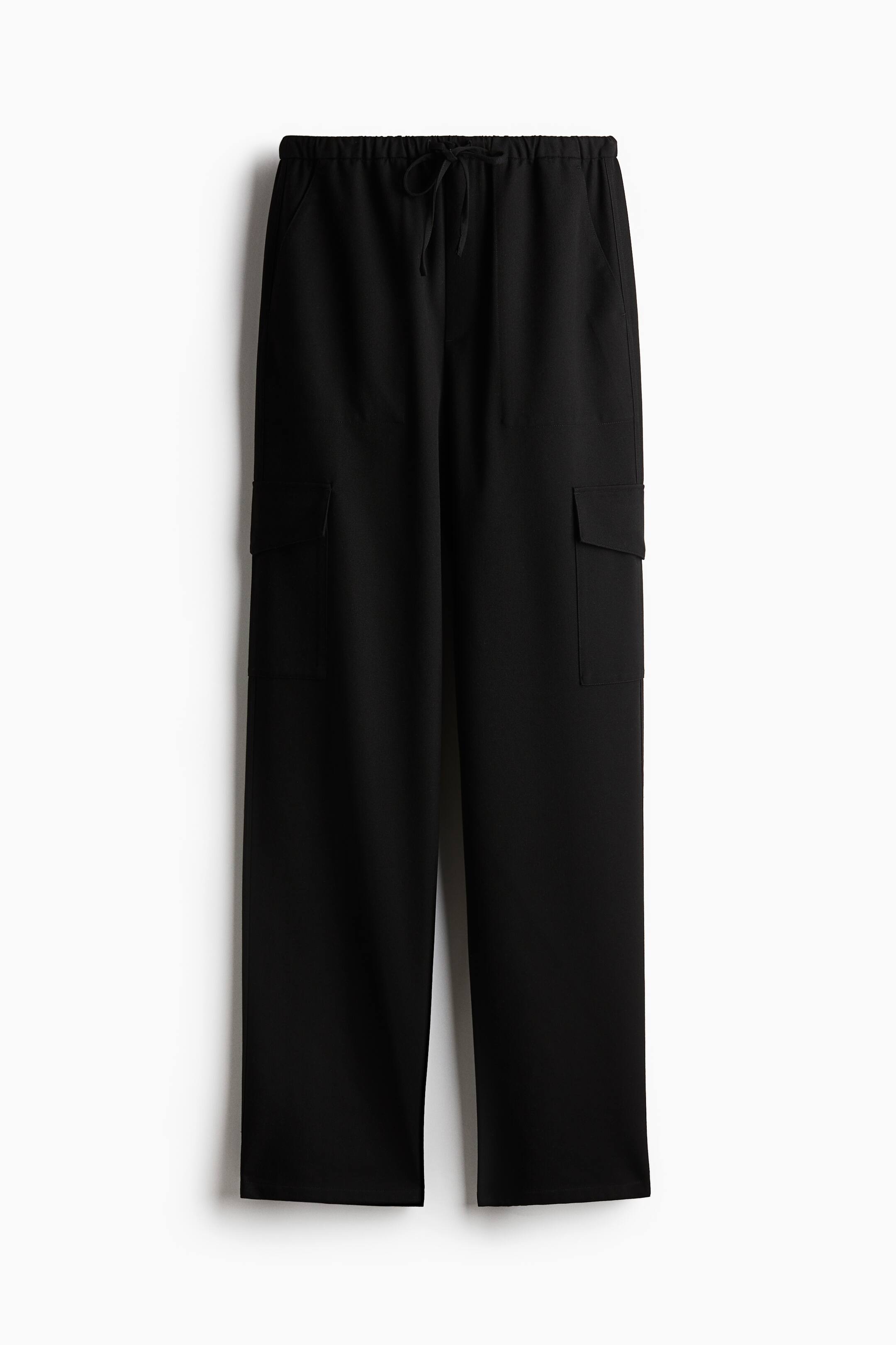 이미지 확대 보기: 트윌 카고 팬츠 - 블랙 - 여성 | H&M KR 1