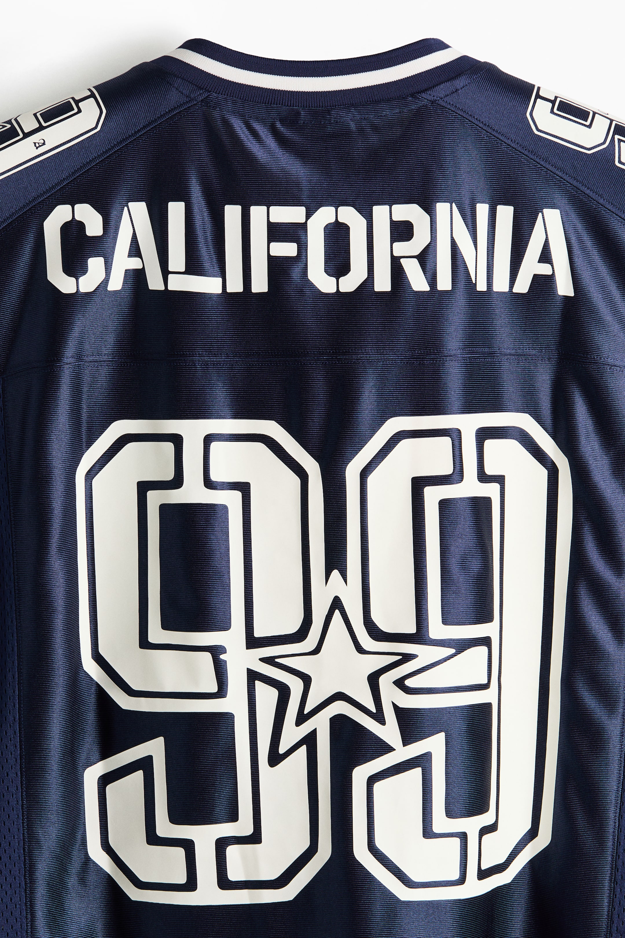 Loose-Fit Printed Mesh T-Shirt