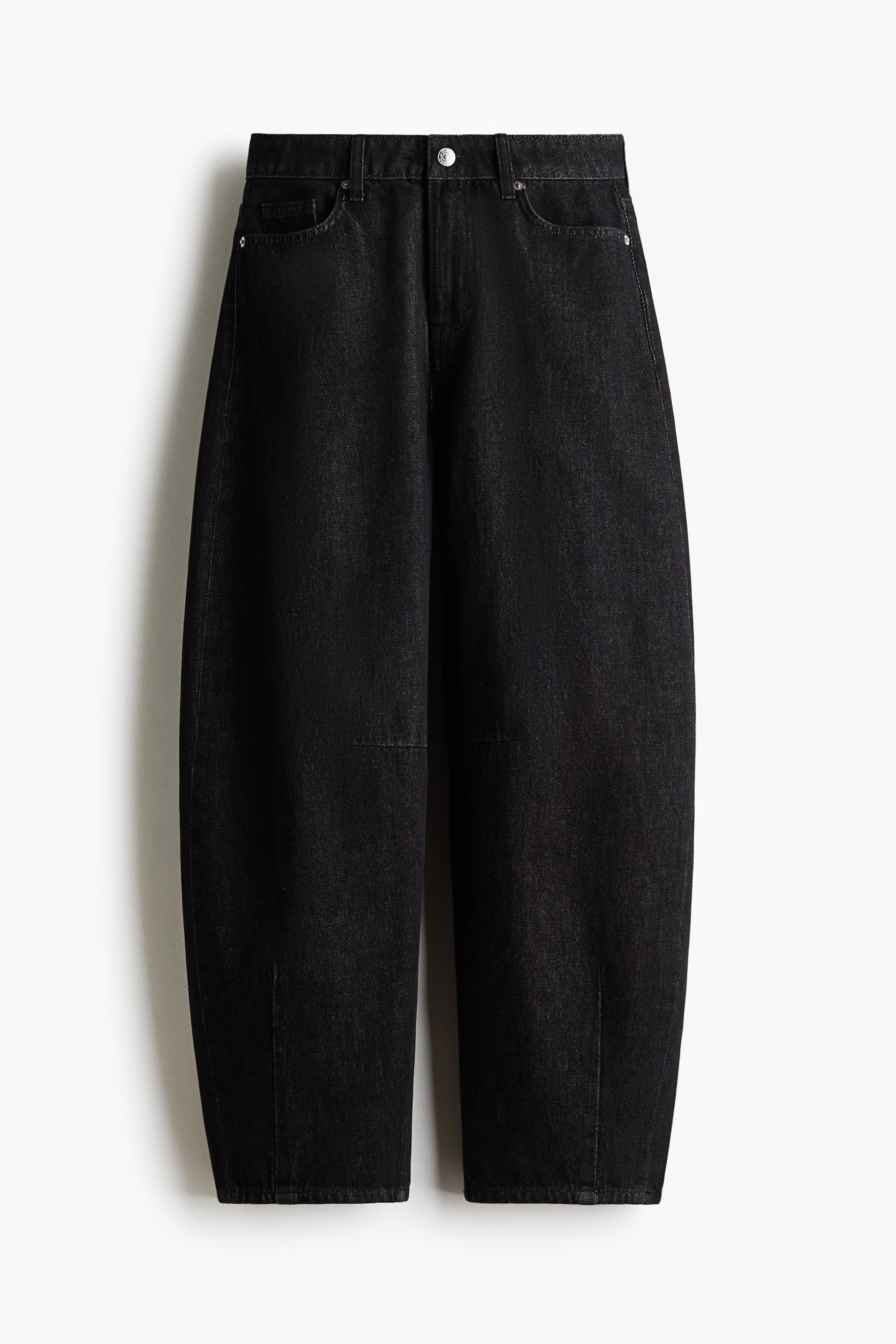 High-Waist Barrel-Leg Ankle Jeans