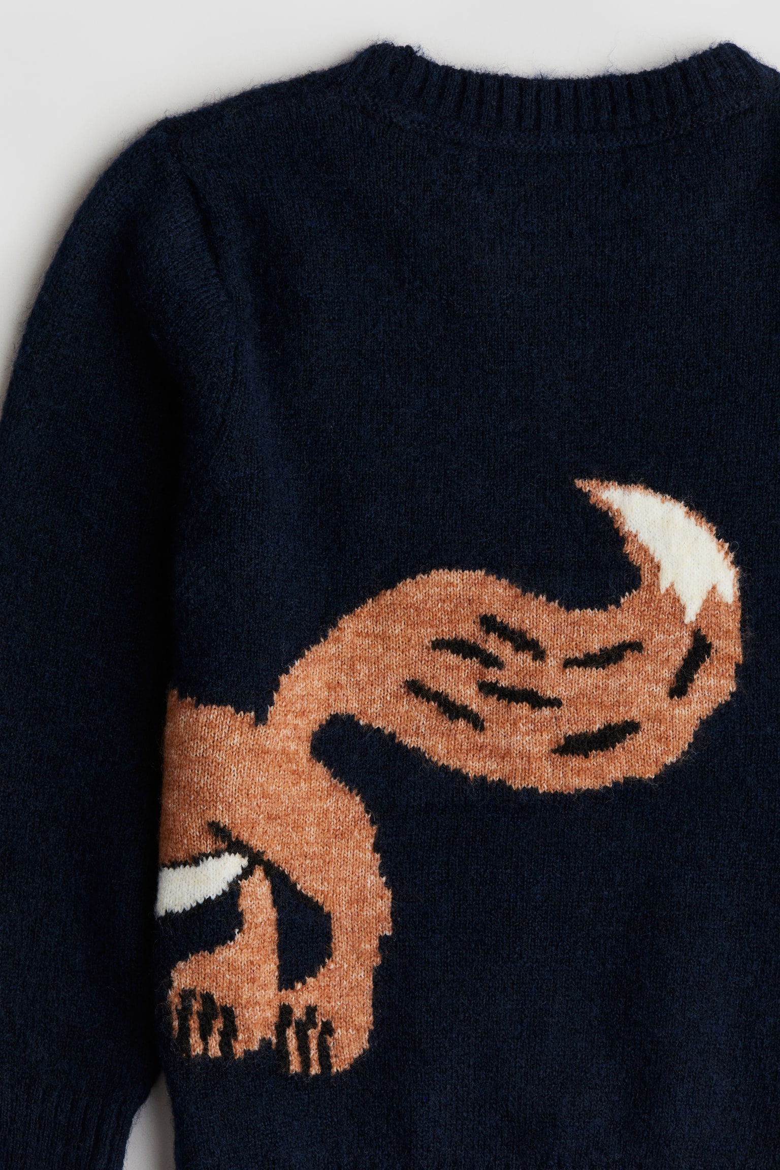 Jacquard-knit jumper - Navy blue/Fox/Green/Christmas tree/Light beige/Reindeer/Brown/Bear - 3