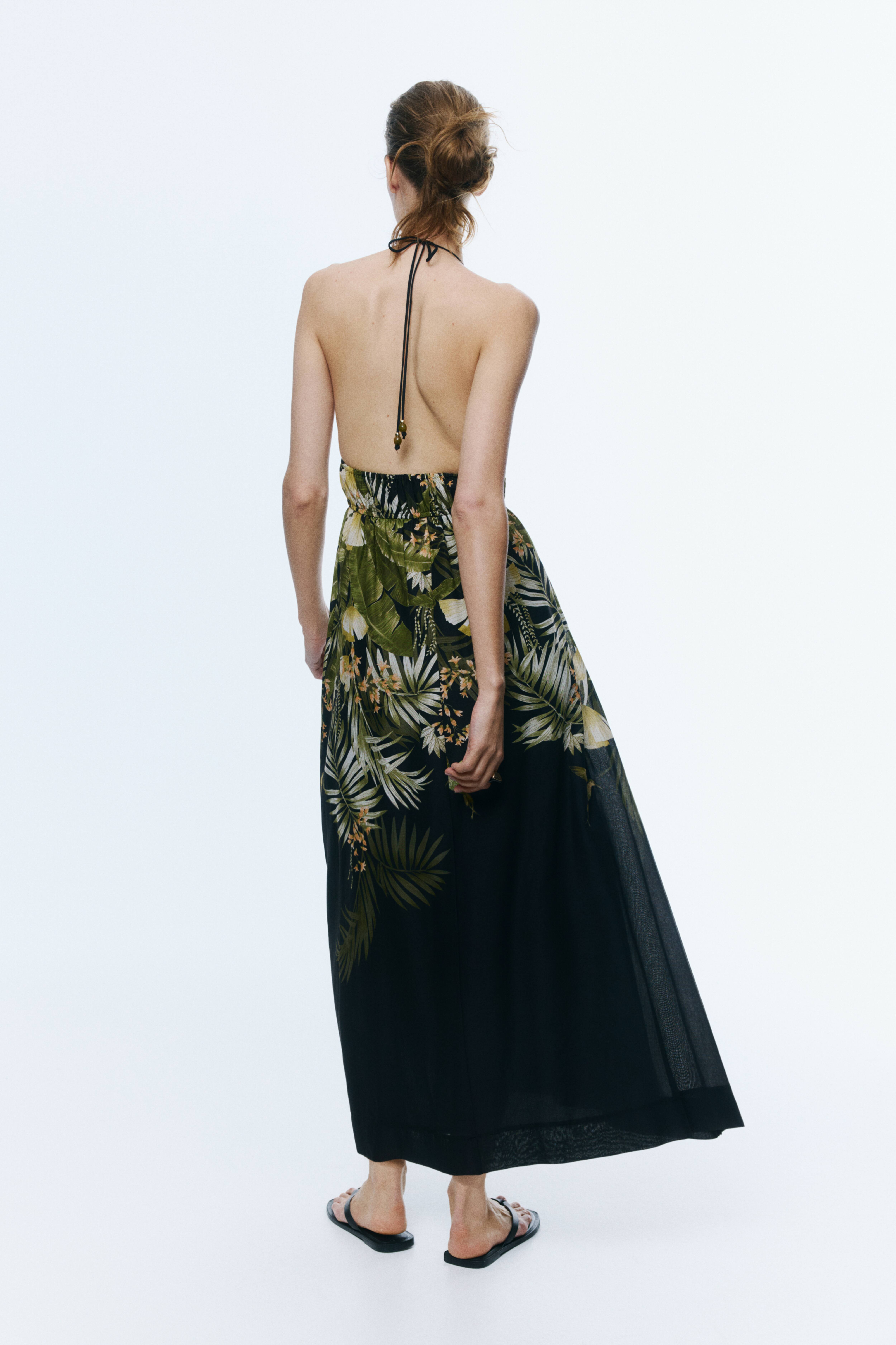 Flared Halterneck Dress