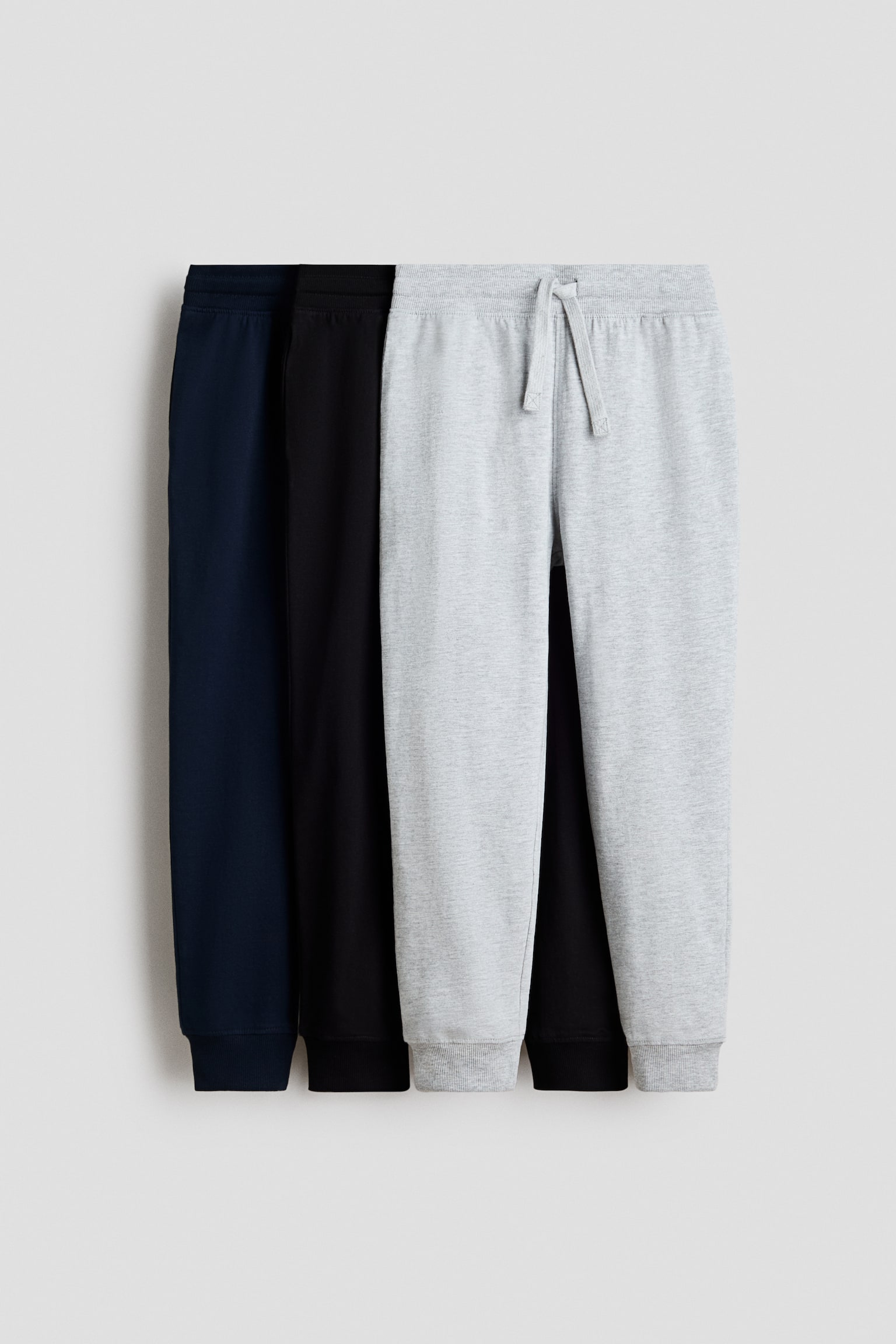Joggers in cotone 3 pezzi - Blu navy/grigio chiaro mélange