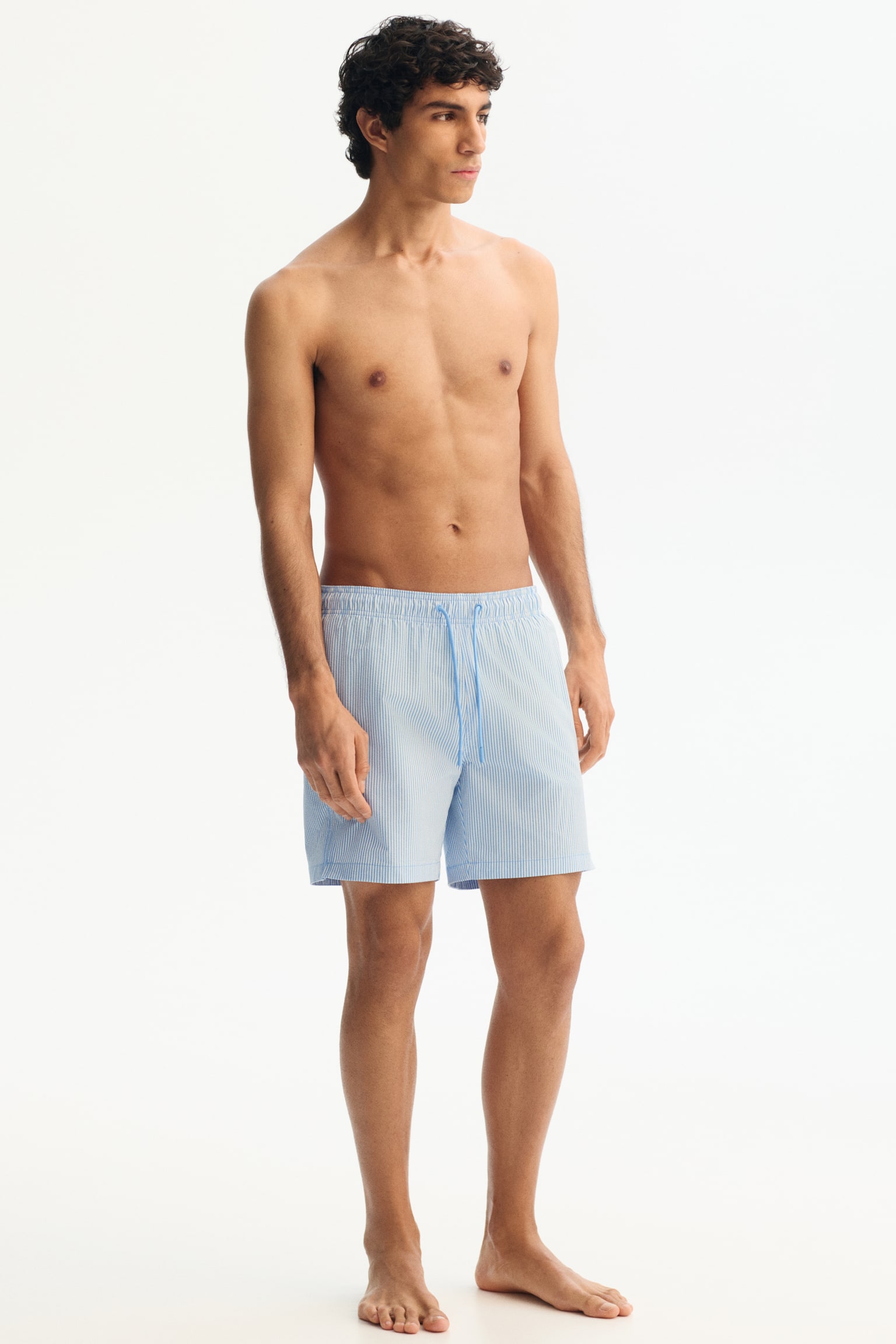 Seersucker swim shorts - Light blue/Striped/Blue/Striped/Orange/Striped/Pink/Striped/Green/Striped/Light yellow/Striped/Dark brown/Striped - 5