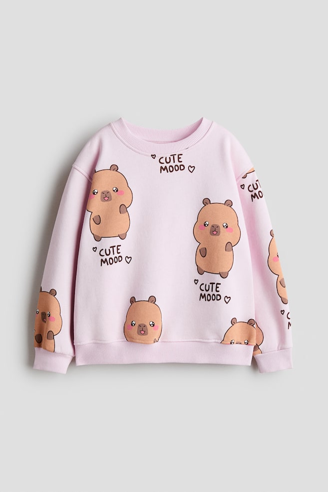 Motif-detail sweatshirt - Light pink/CapyFun/Black/Lilo & Stitch/Light grey melange/Hello Kitty/Pink/Hello Kitty/Light pink/Hello Kitty/Cream/Lilo & Stitch - 1