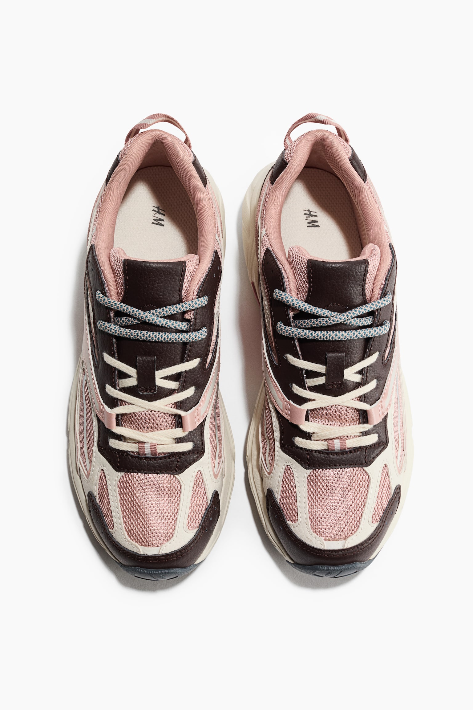 Chunky trainers - Light pink/Dark brown/White/White/Dark brown/White/Cream - 3