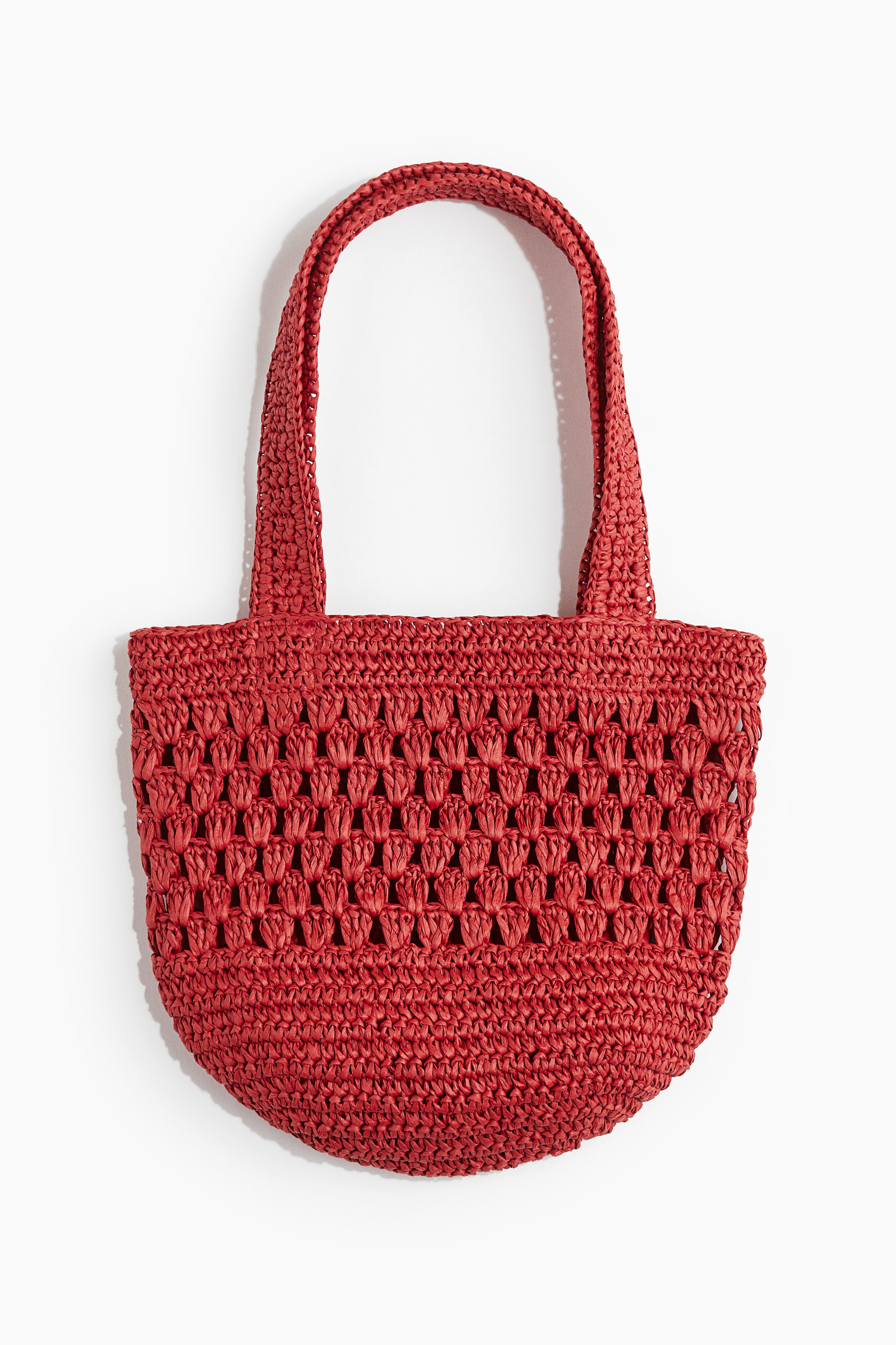 Sac fourre-tout en paille - Rouge