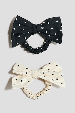 2-pack scrunchie med rosett